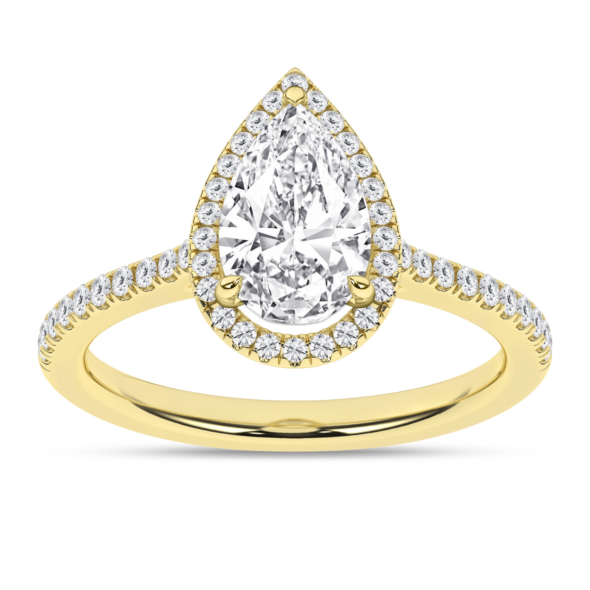 Halo Engagement Ring (Pear)