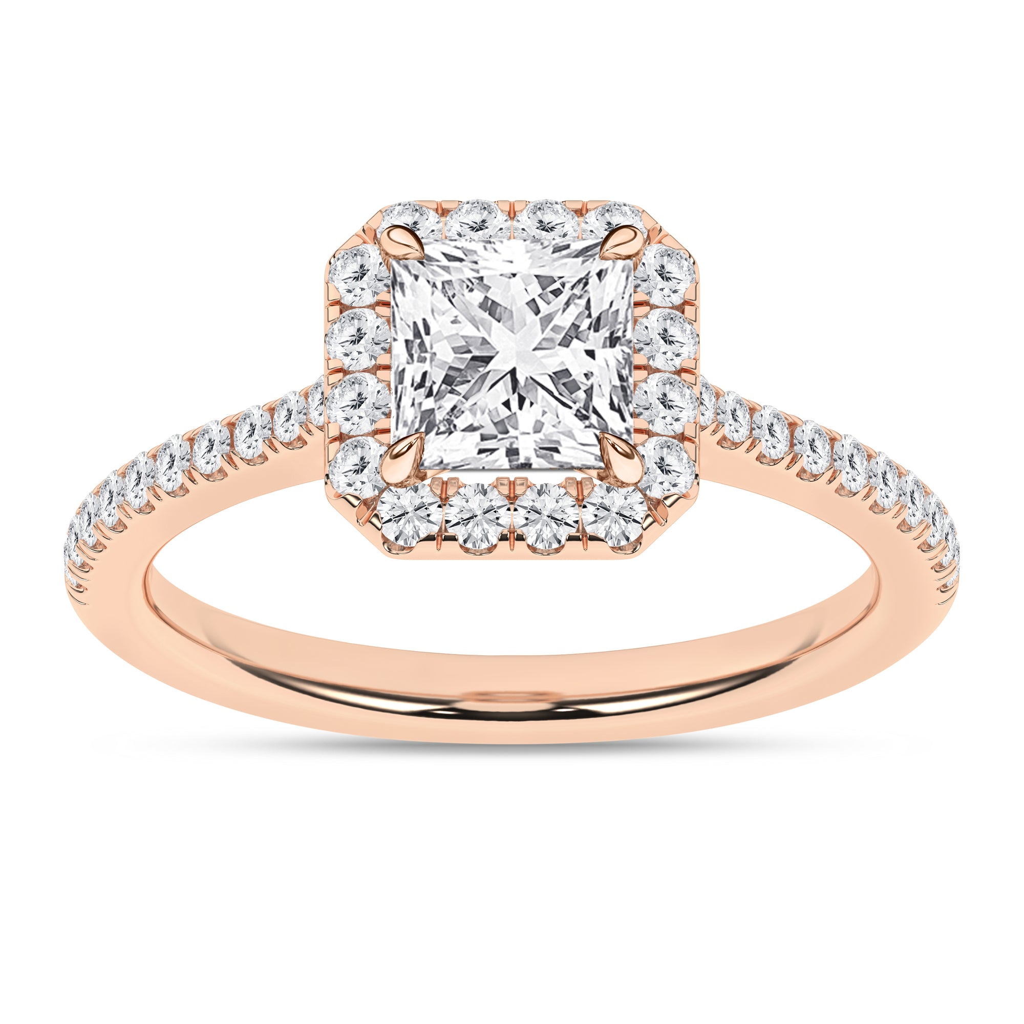 Halo Engagement Ring (Princess)