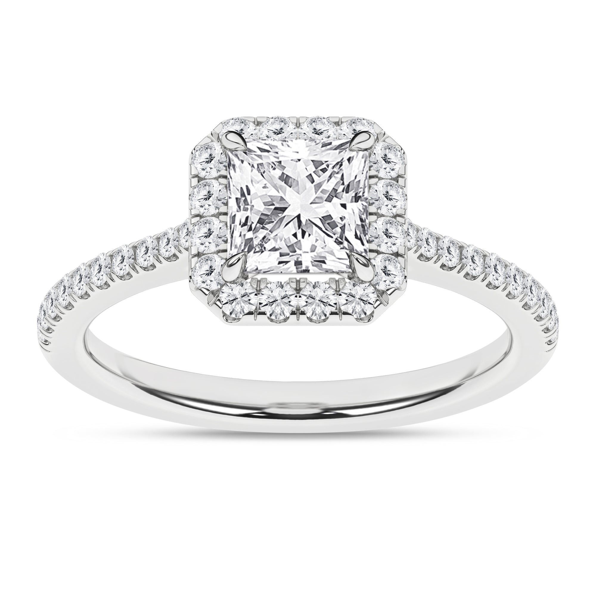 Halo Engagement Ring (Princess)