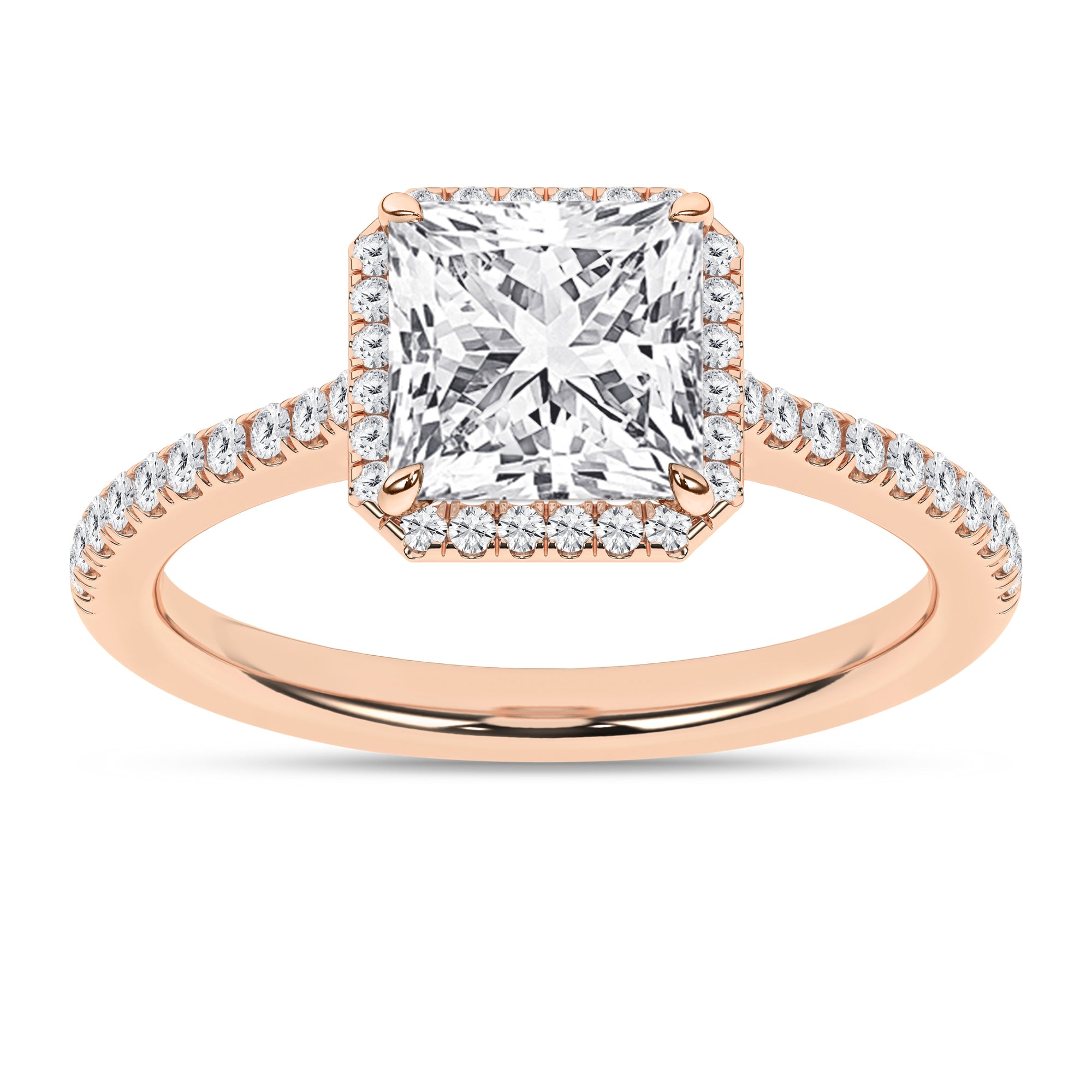 Halo Engagement Ring (Princess)