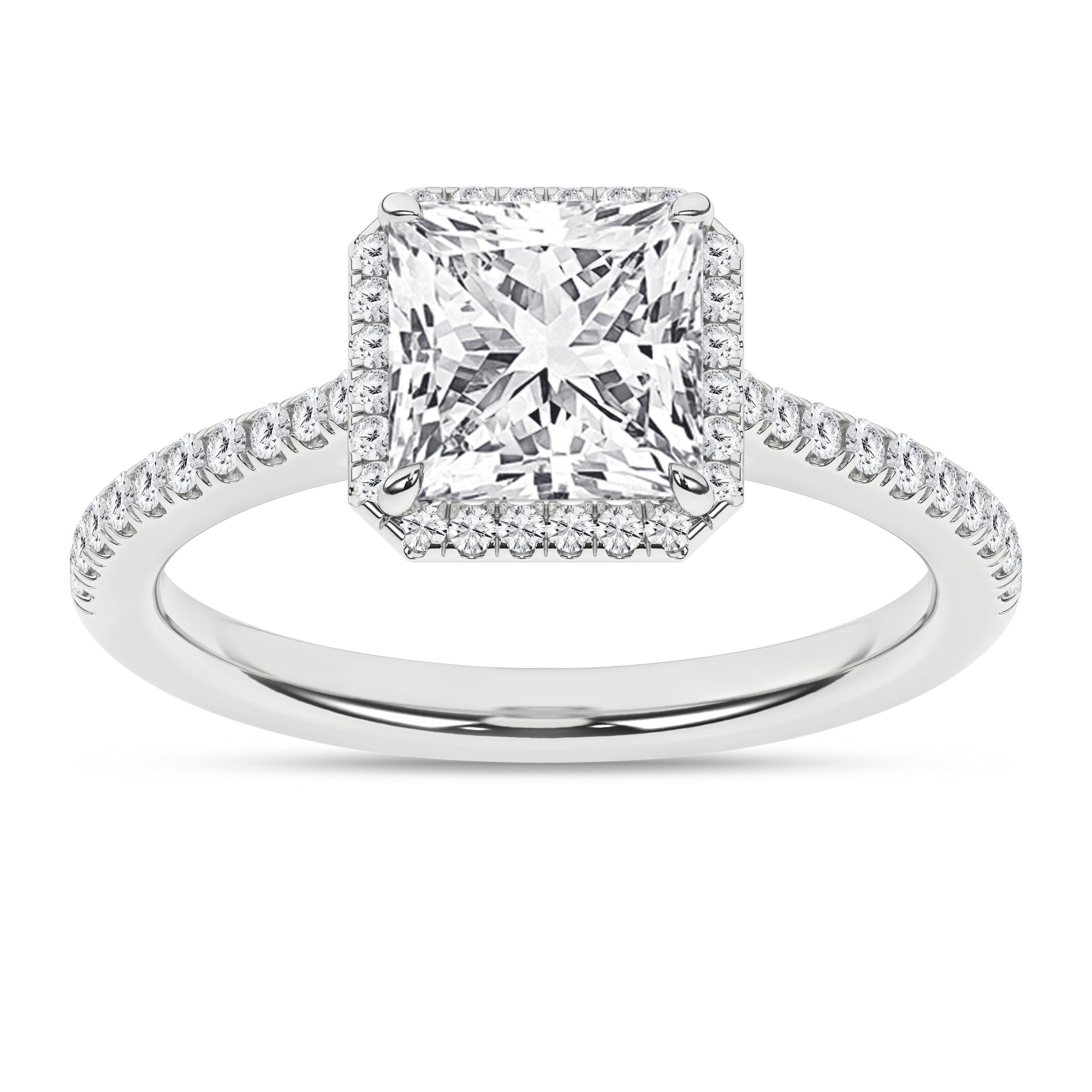 Halo Engagement Ring (Princess)