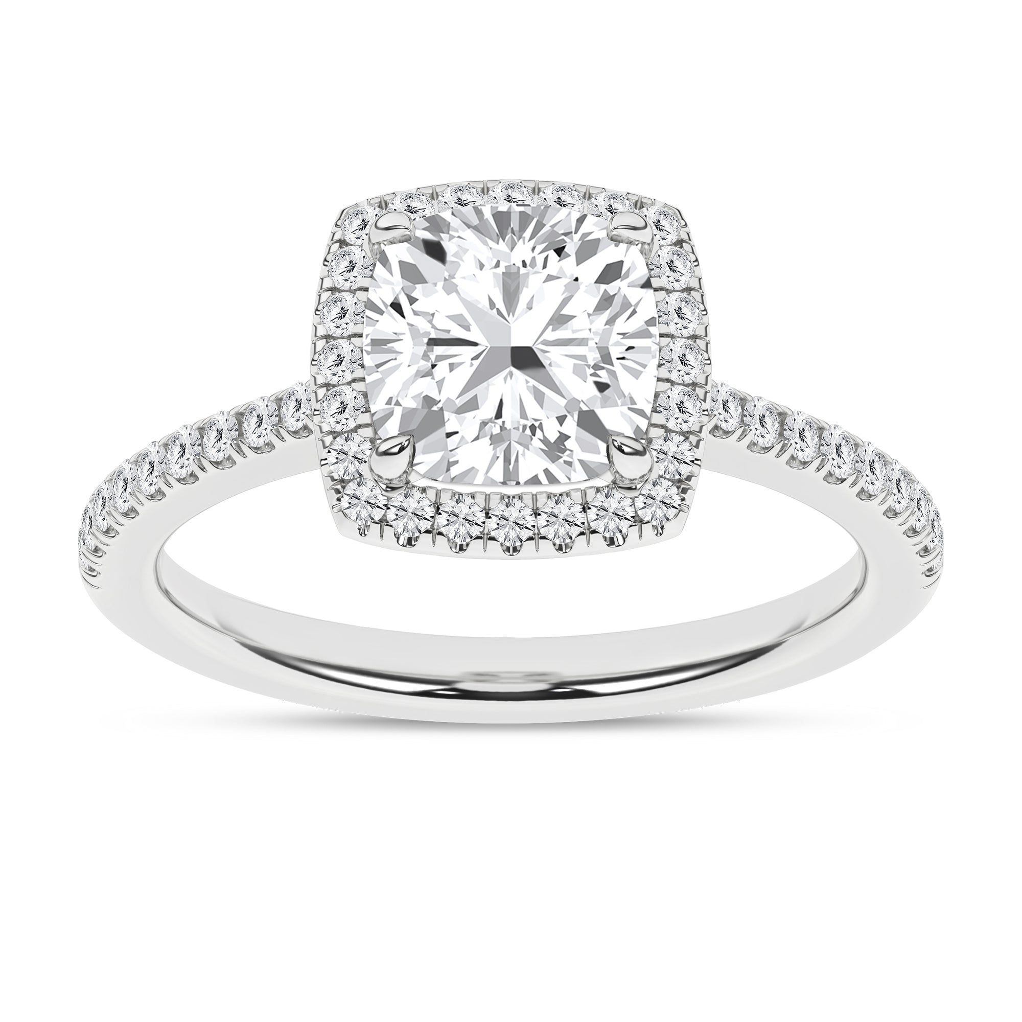 Halo Engagement Ring (Cushion)