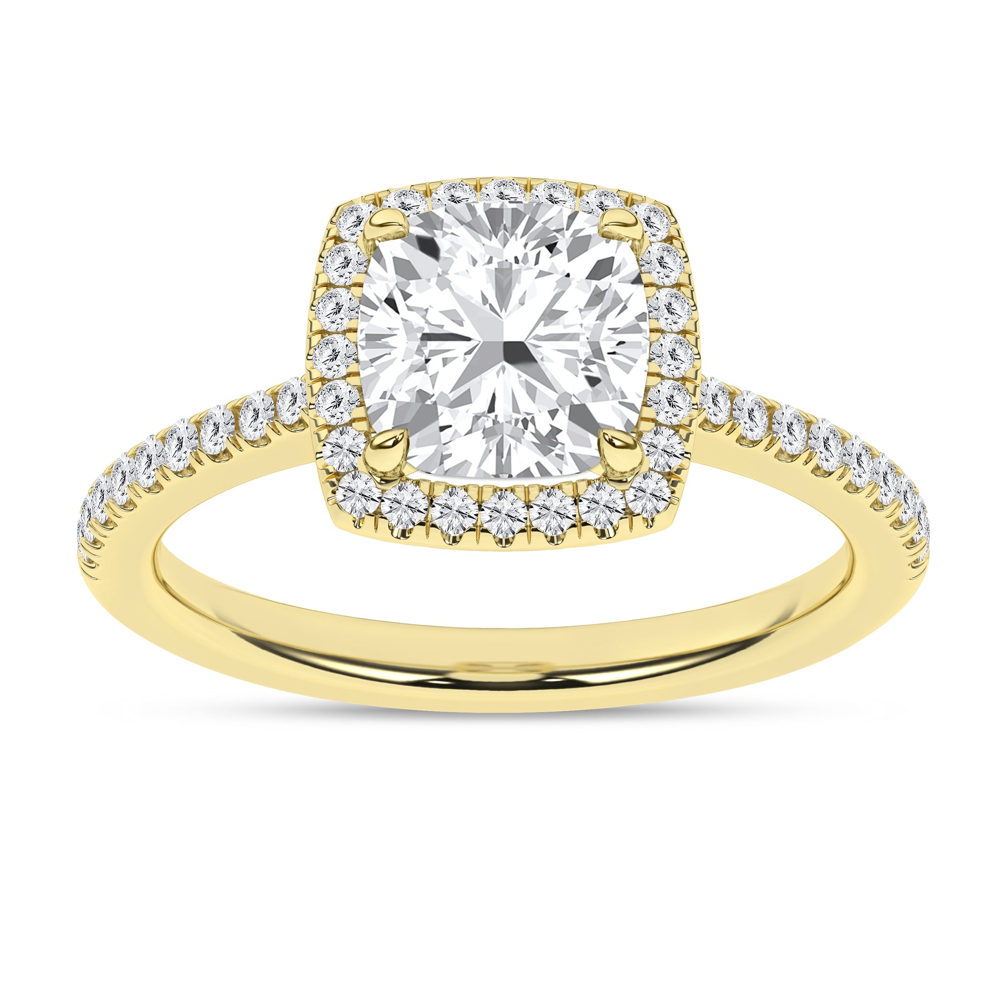 Halo Engagement Ring (Cushion)