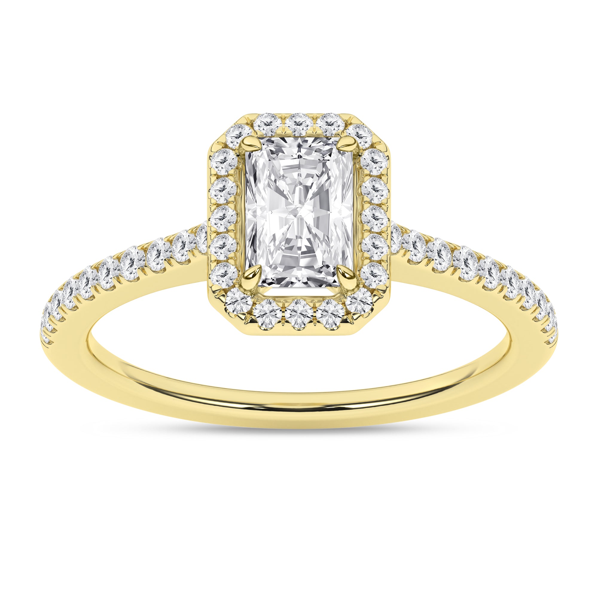 Halo Engagement Ring (Radiant)