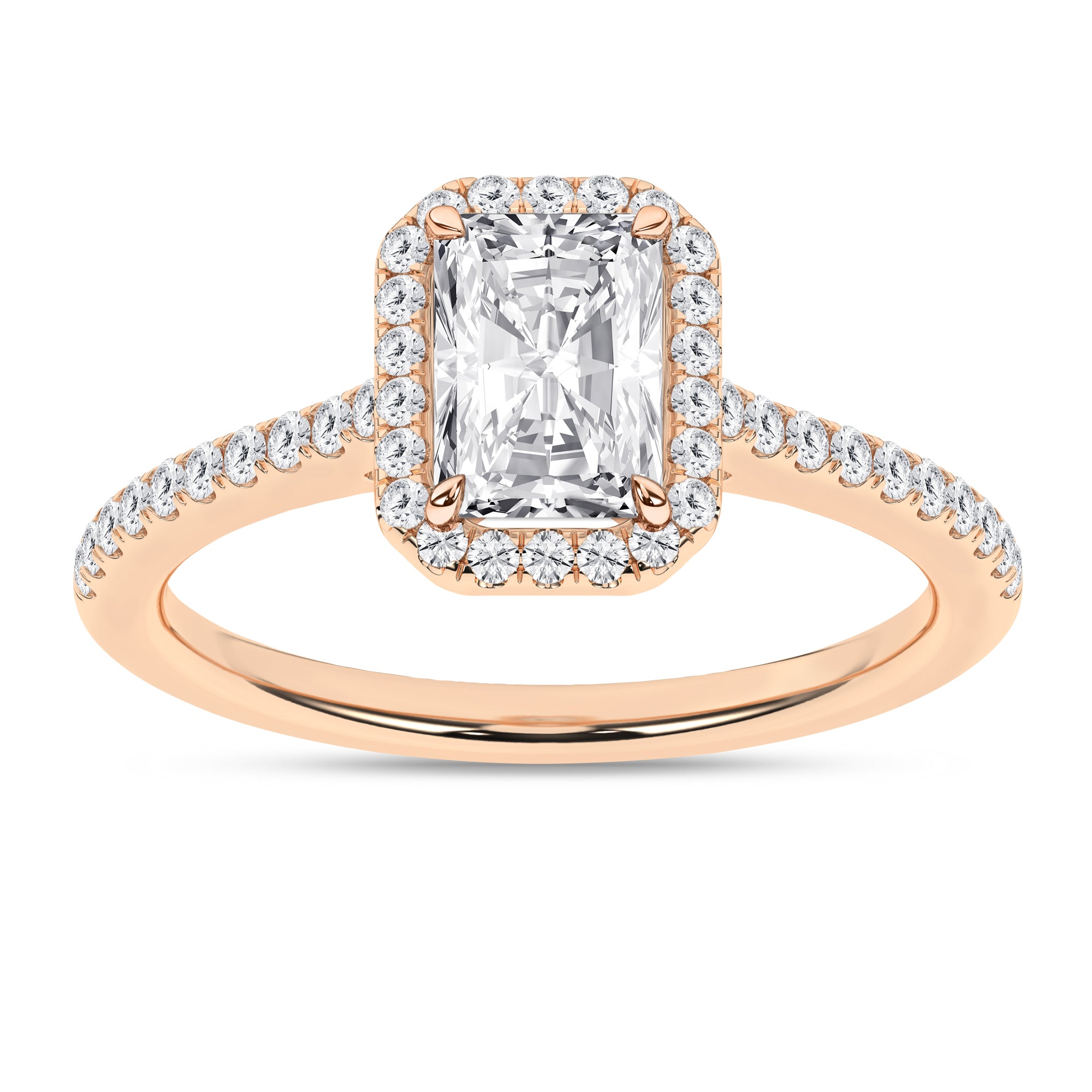 Halo Engagement Ring (Radiant)