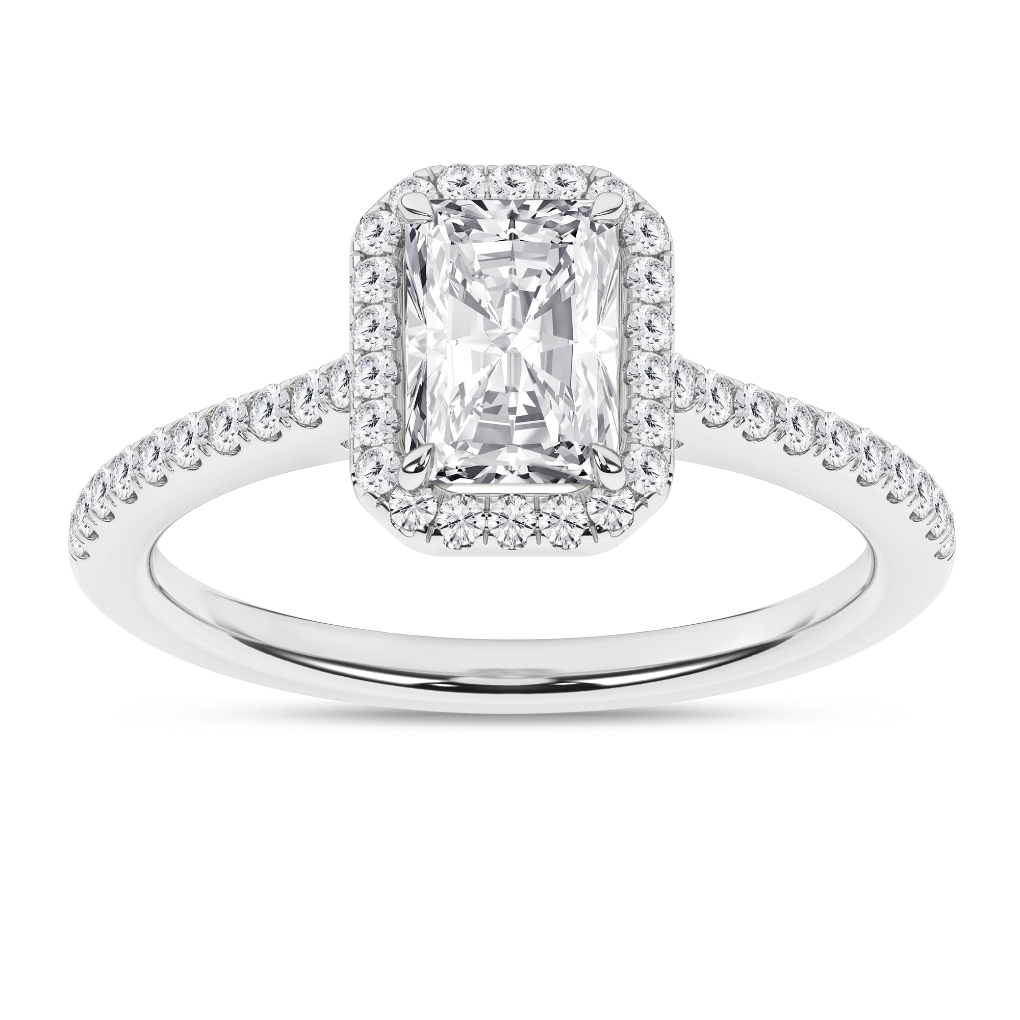 Halo Engagement Ring (Radiant)