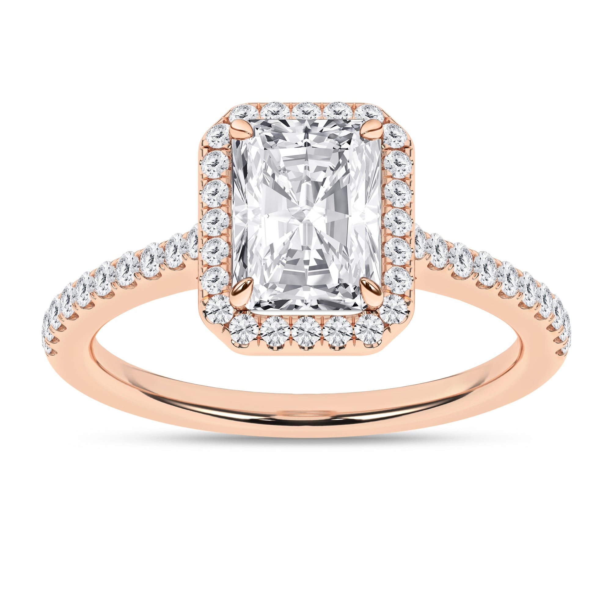 Halo Engagement Ring (Radiant)