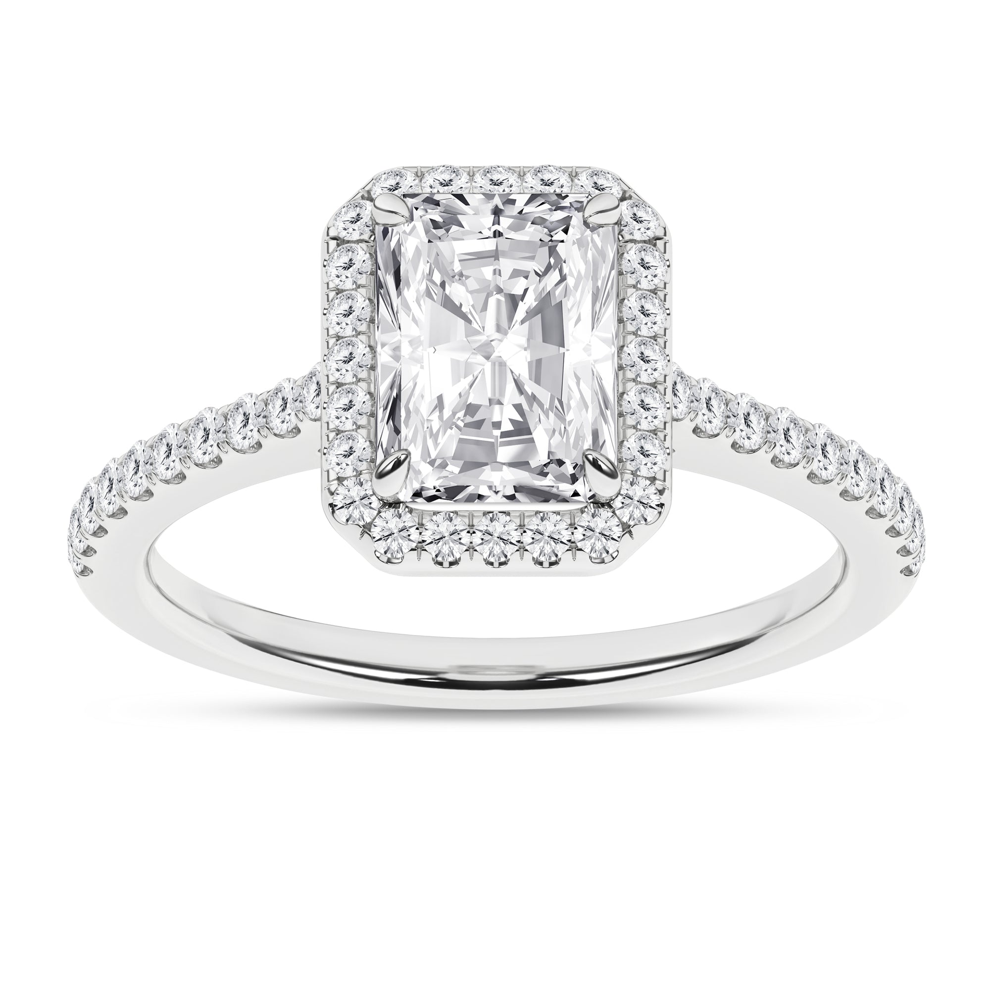 Halo Engagement Ring (Radiant)