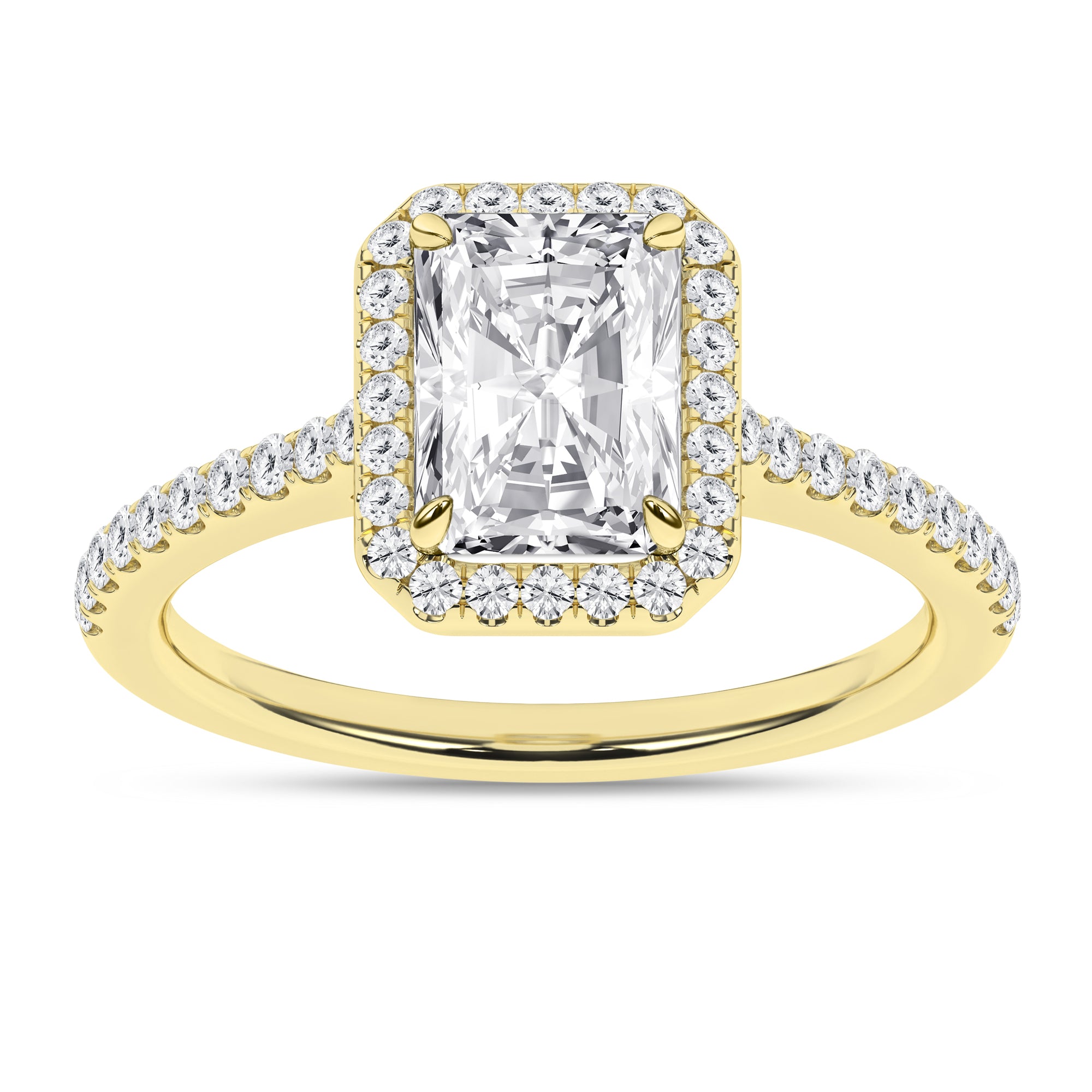 Halo Engagement Ring (Radiant)