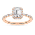 Halo Engagement Ring (Emerald)
