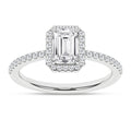 Halo Engagement Ring (Emerald)