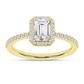 Halo Engagement Ring (Emerald)
