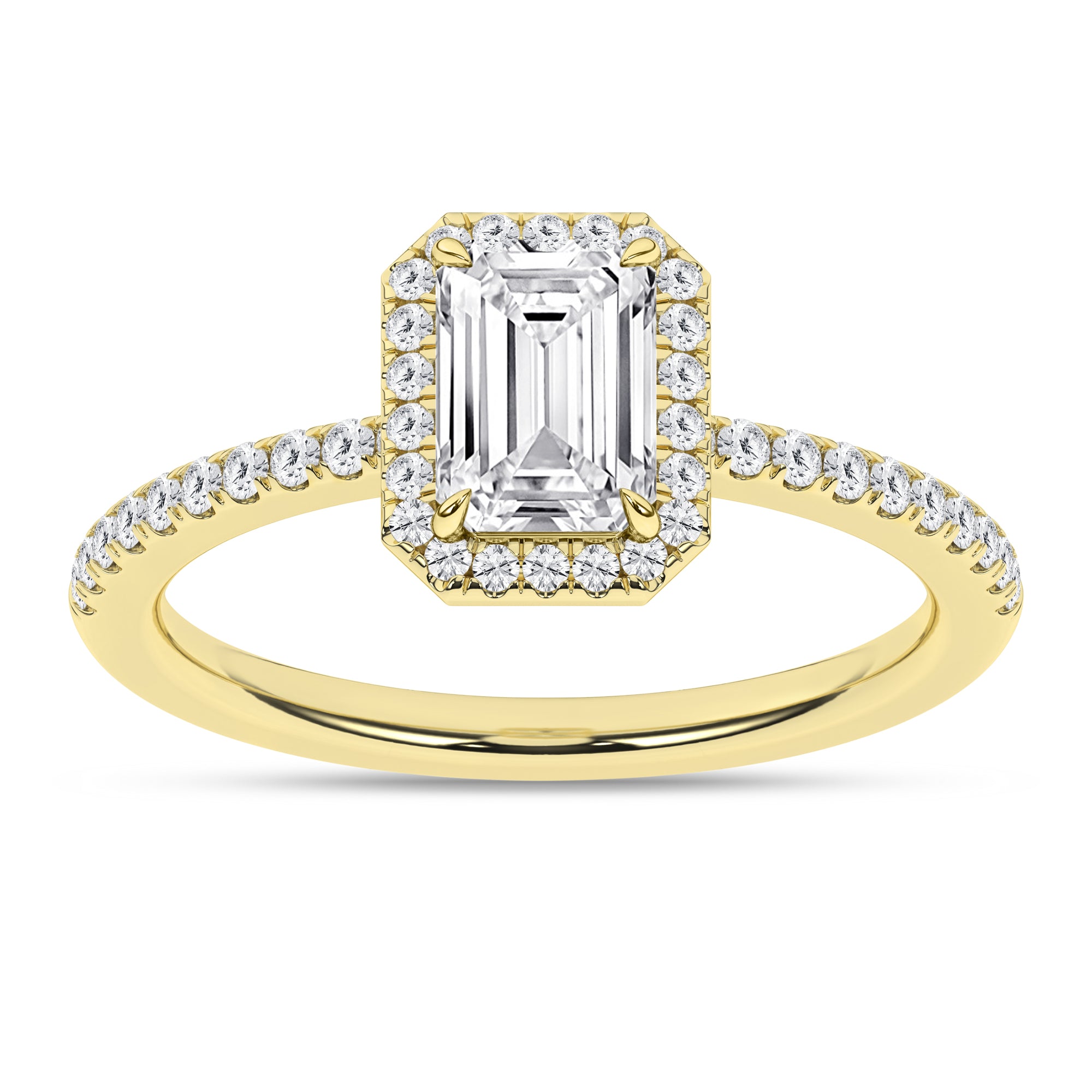 Halo Engagement Ring (Emerald)