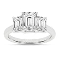 Cyra Iris 14K White Gold Emerald Ring