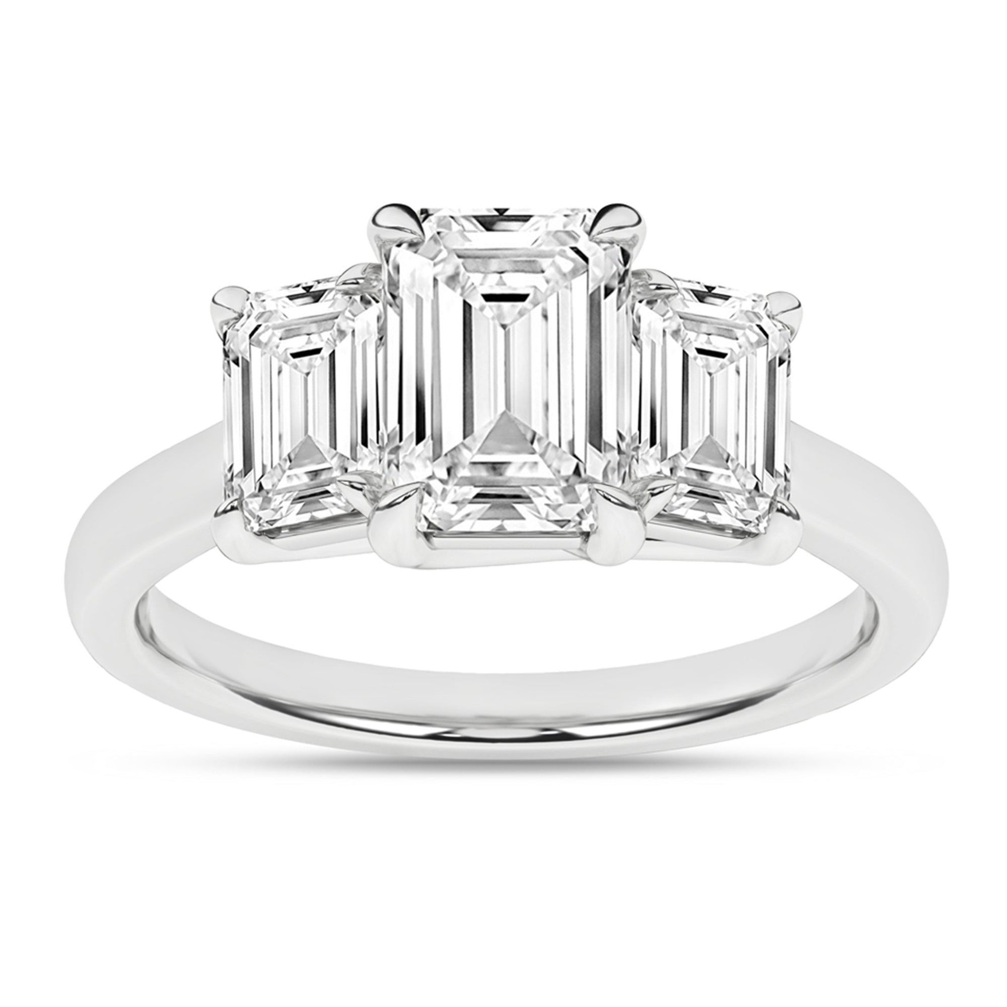 Cyra Iris 14K White Gold Emerald Ring