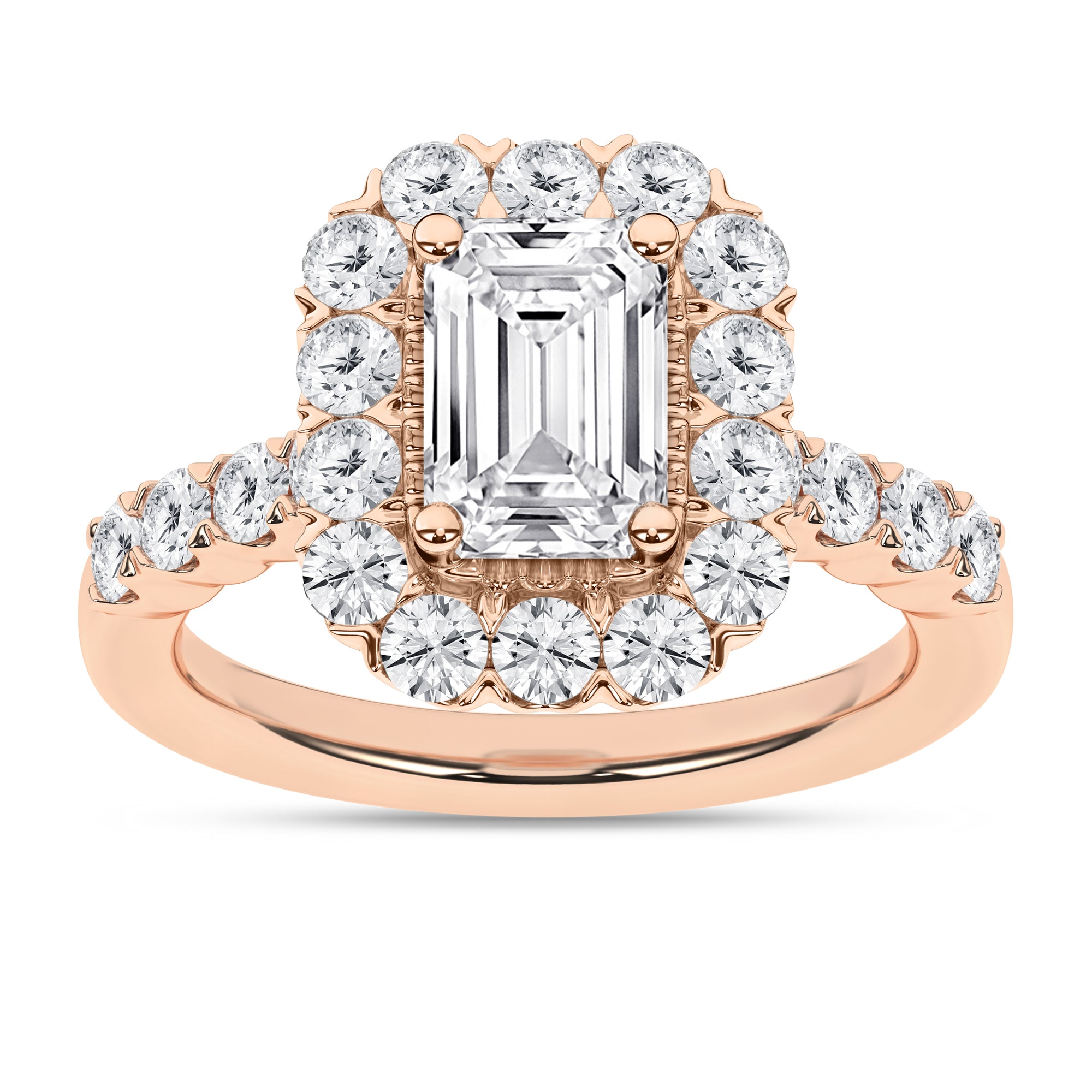 Elegant Halo Ring (Emerald)