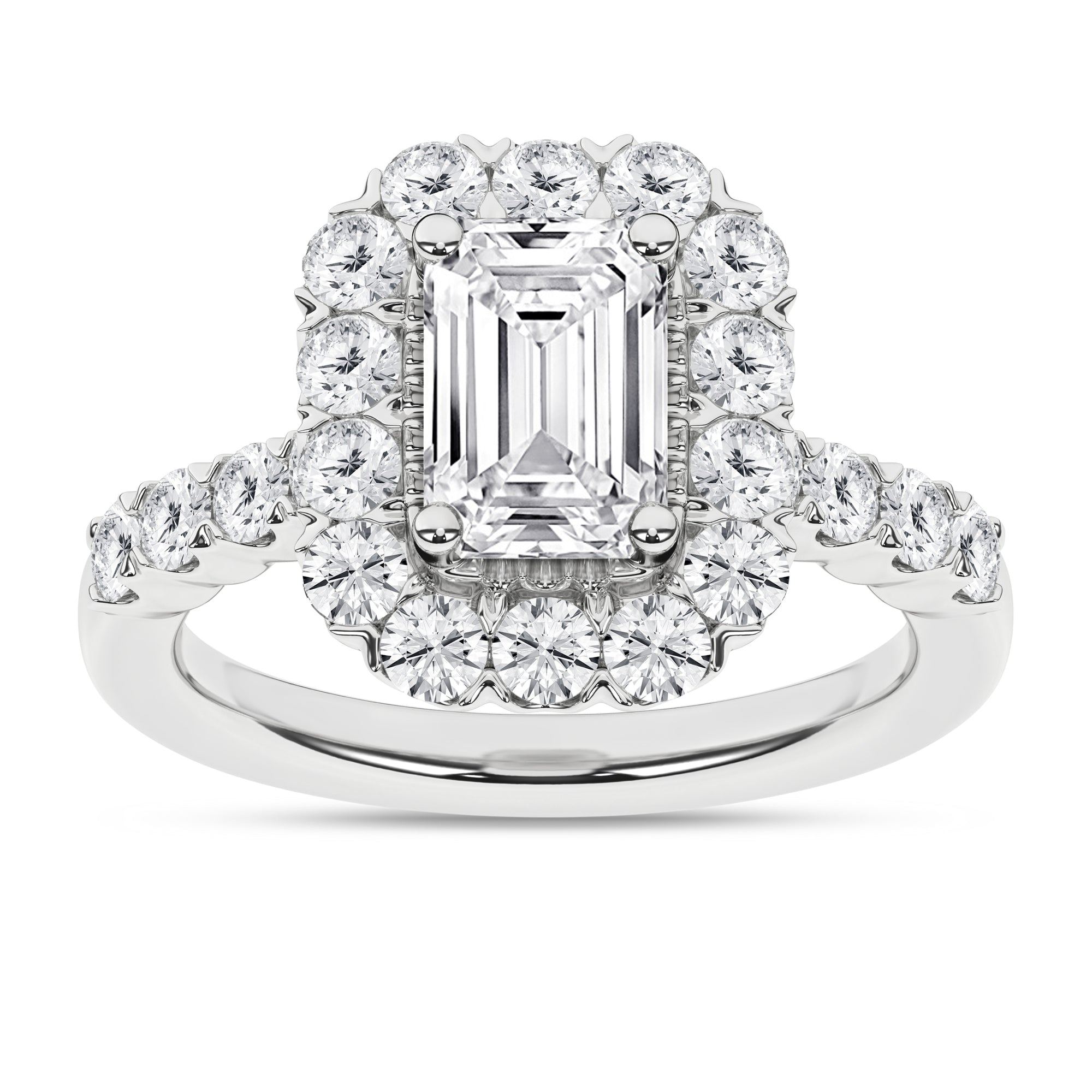 Elegant Halo Ring (Emerald)