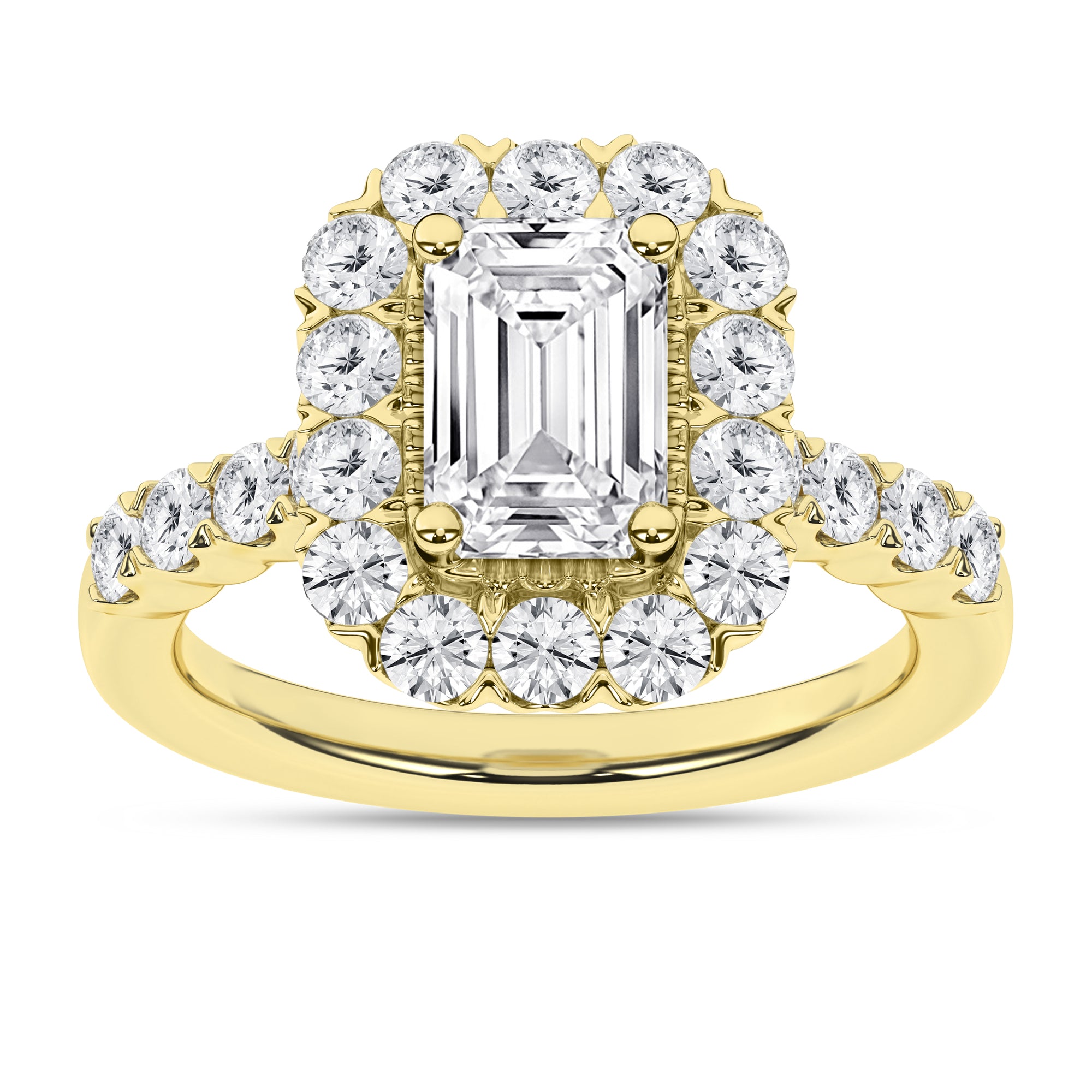 Elegant Halo Ring (Emerald)