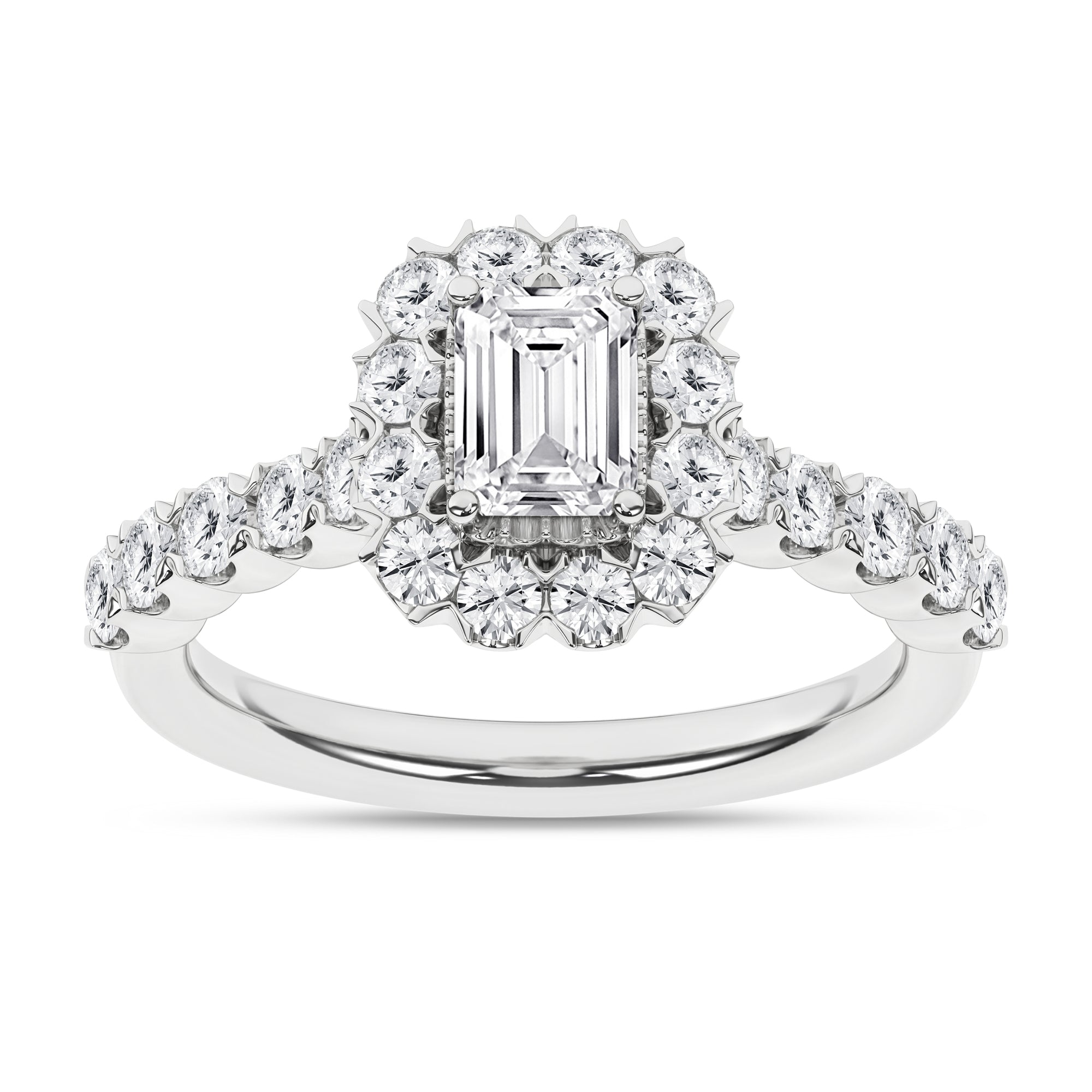 Elegant Halo Ring (Emerald)