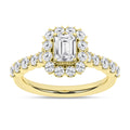 Elegant Halo Ring (Emerald)