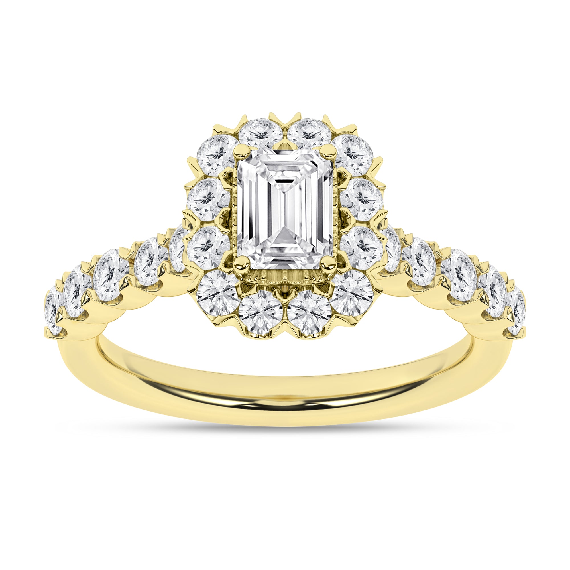 Elegant Halo Ring (Emerald)