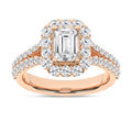 Elegant Halo Ring (Emerald)