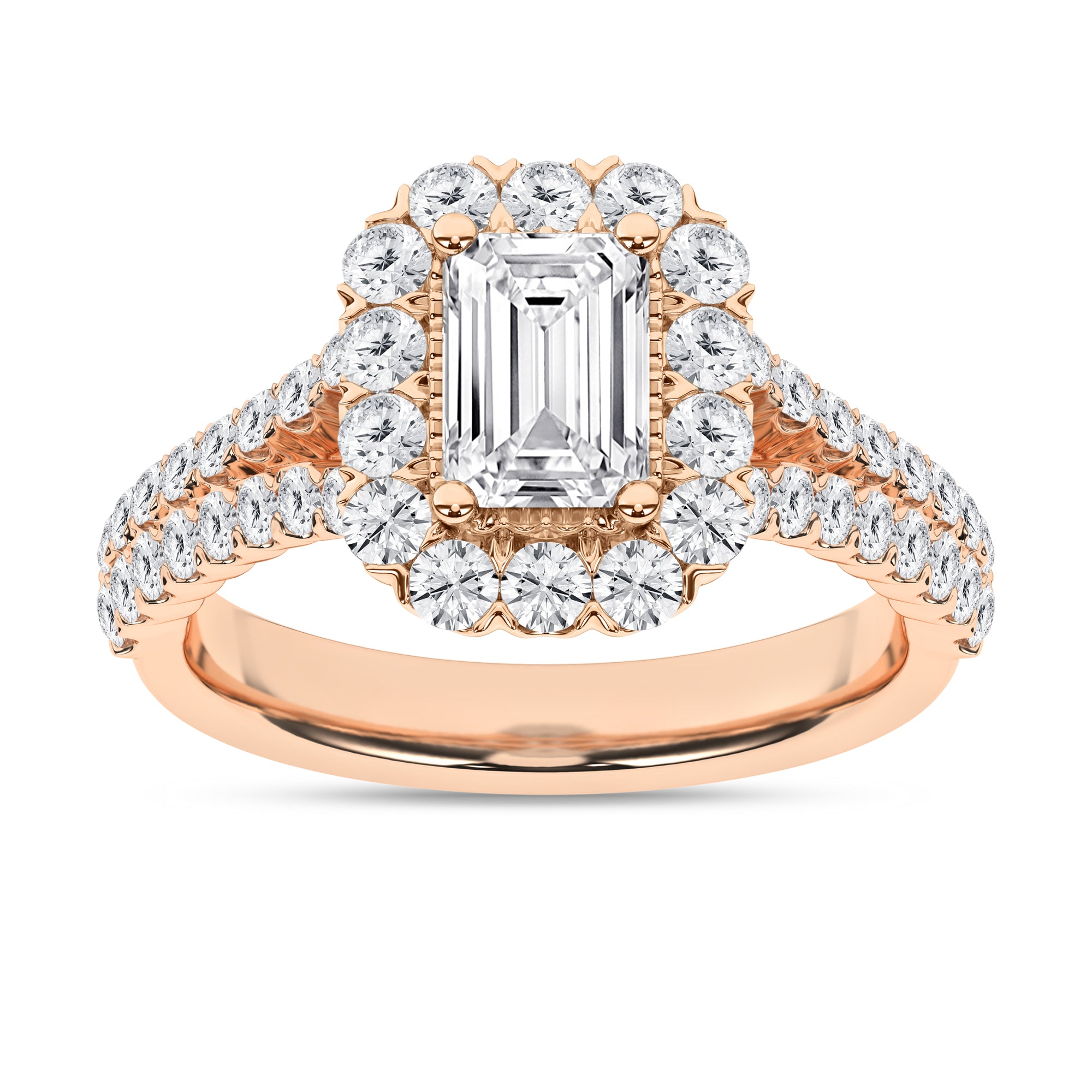 Elegant Halo Ring (Emerald)