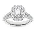 Elegant Halo Ring (Emerald)