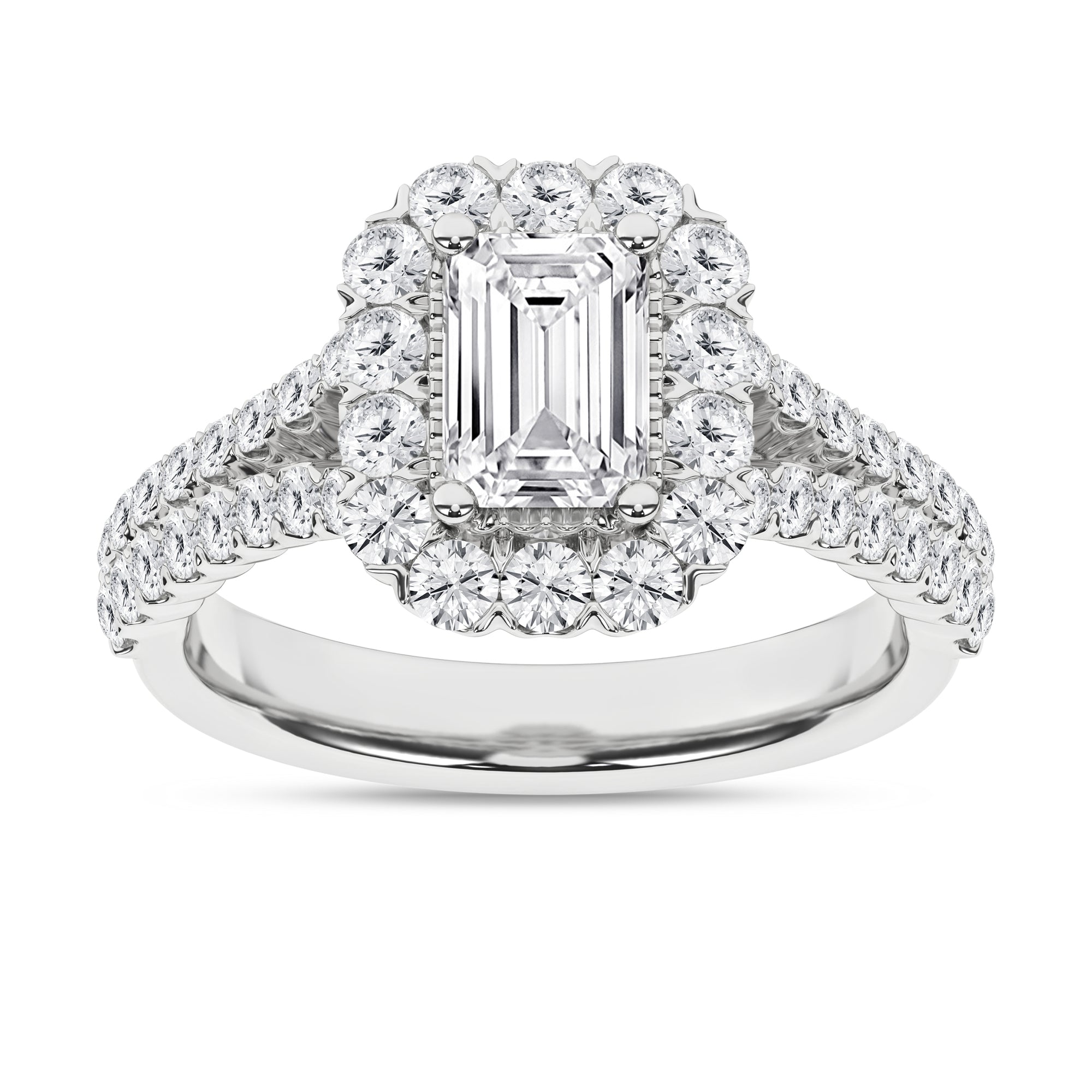 Elegant Halo Ring (Emerald)