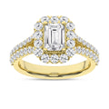 Elegant Halo Ring (Emerald)