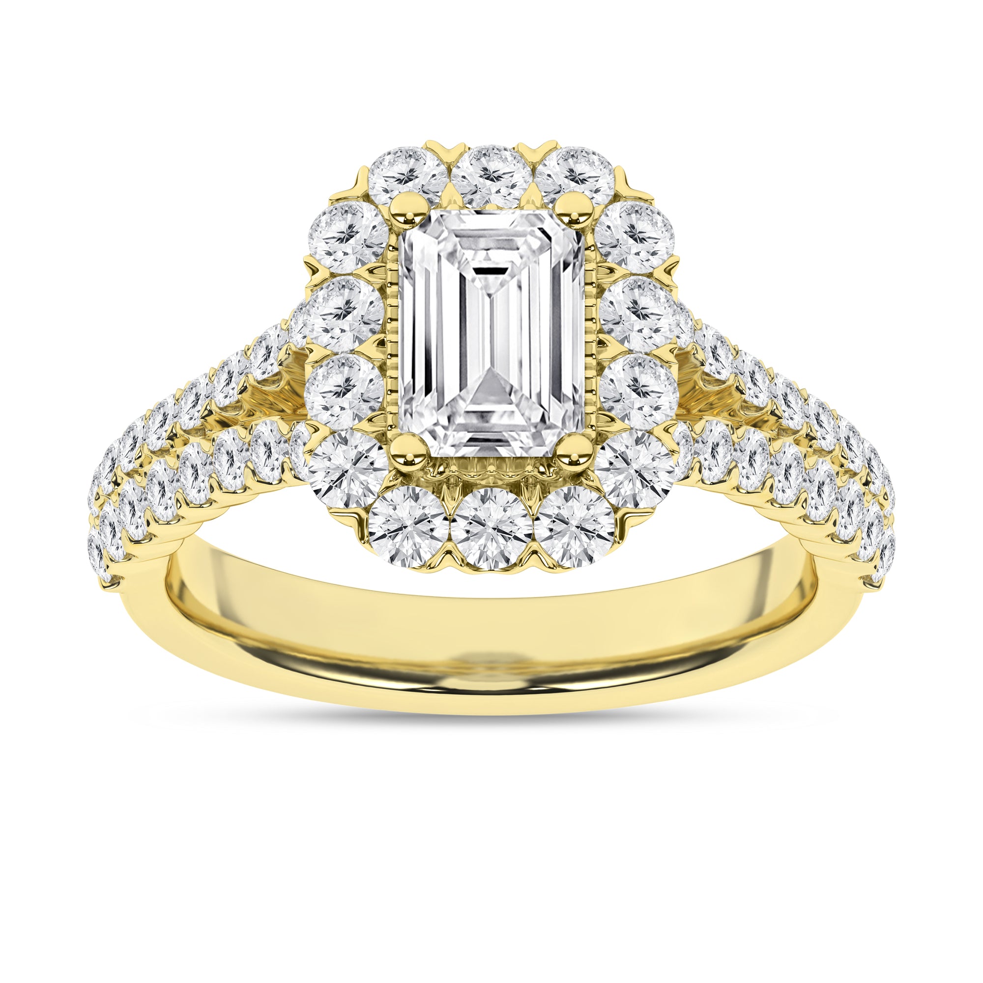 Elegant Halo Ring (Emerald)