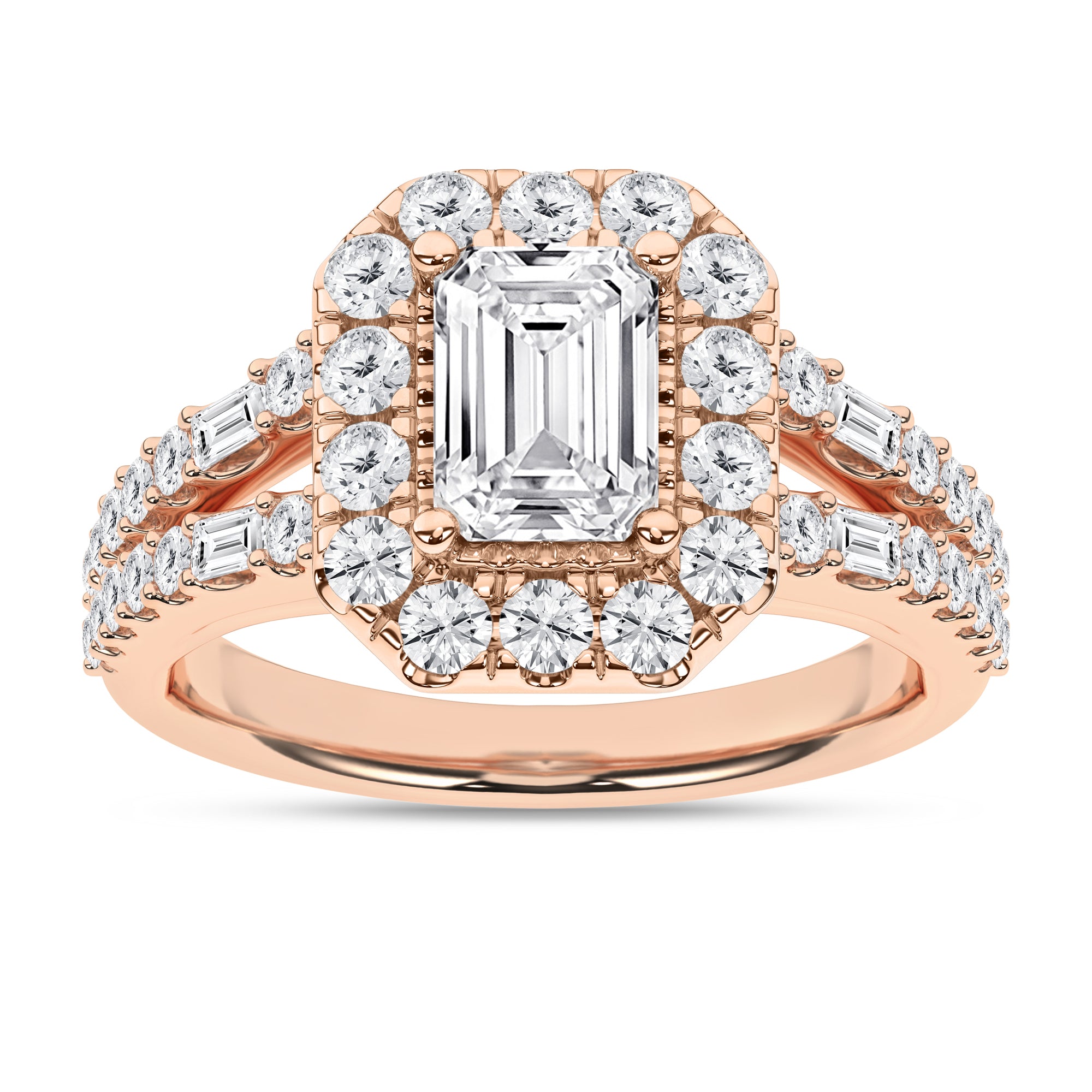 Elegant Halo Ring (Emerald)