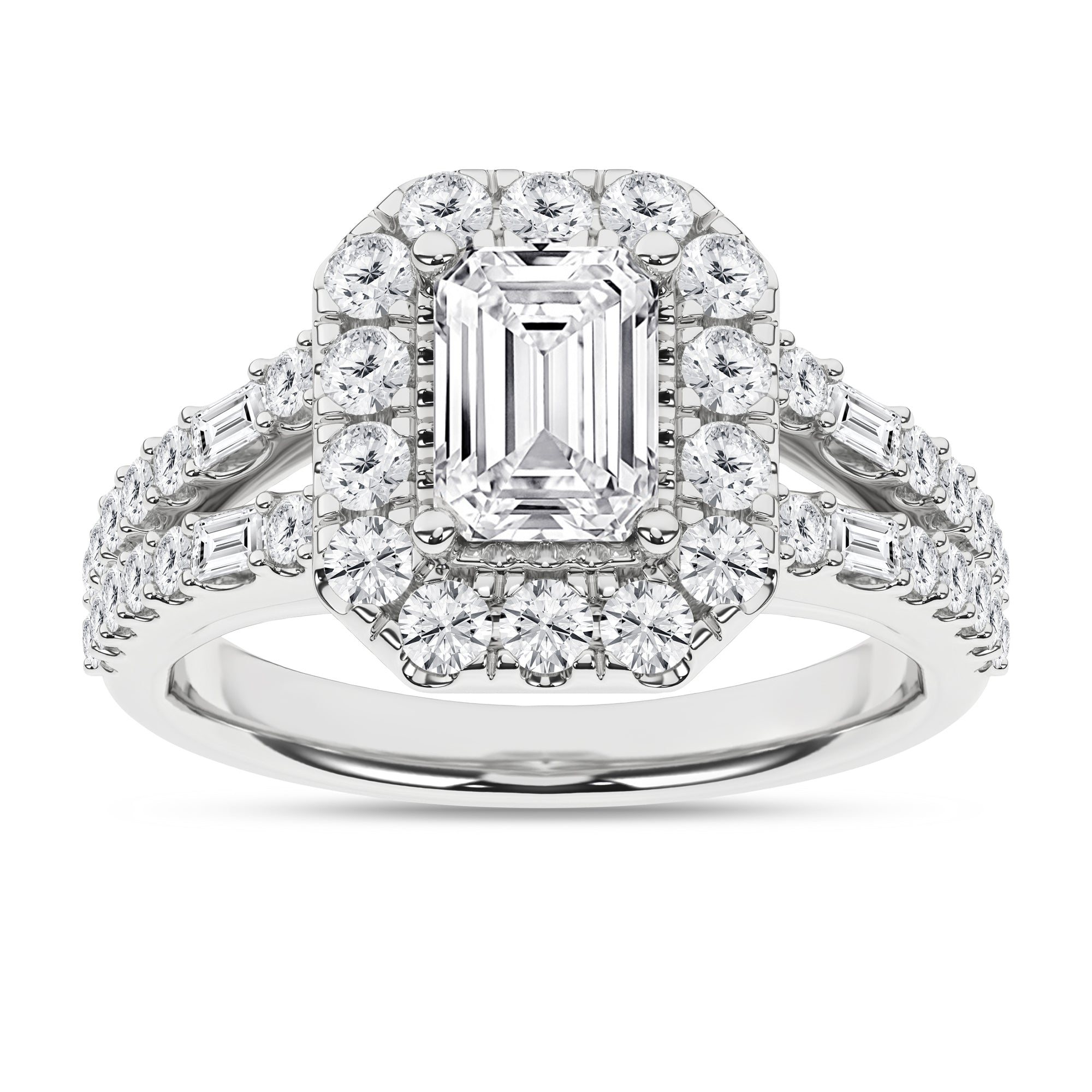 Elegant Halo Ring (Emerald)