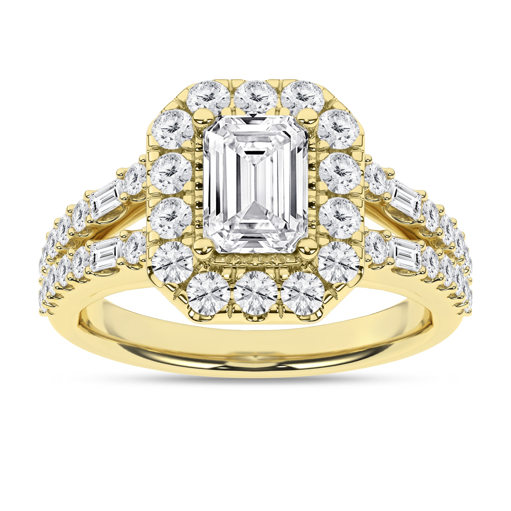 Elegant Halo Ring (Emerald)