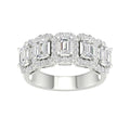 Elegant 5-Stone Halo Ring (Emerald)