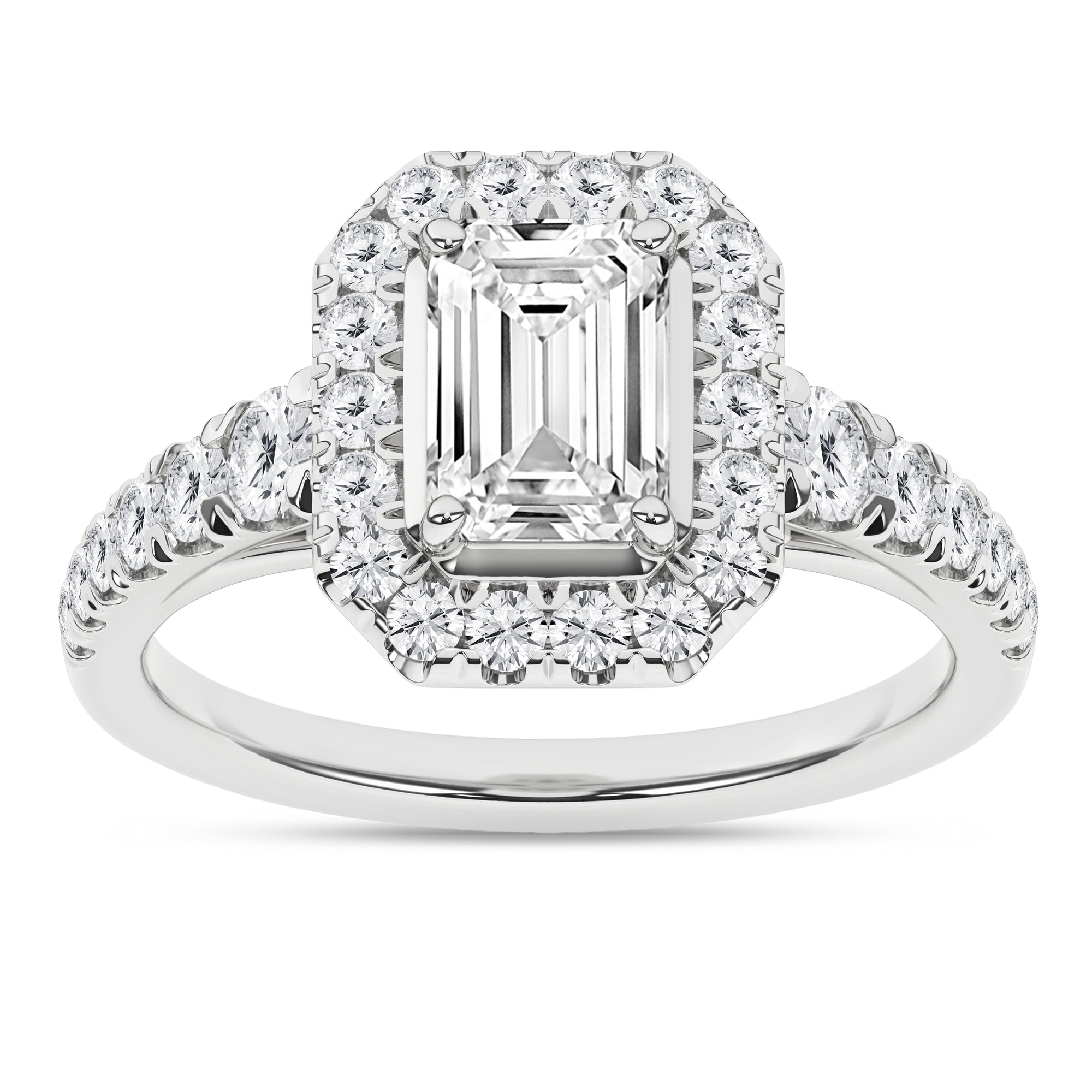 Elegant Halo Ring (Emerald)