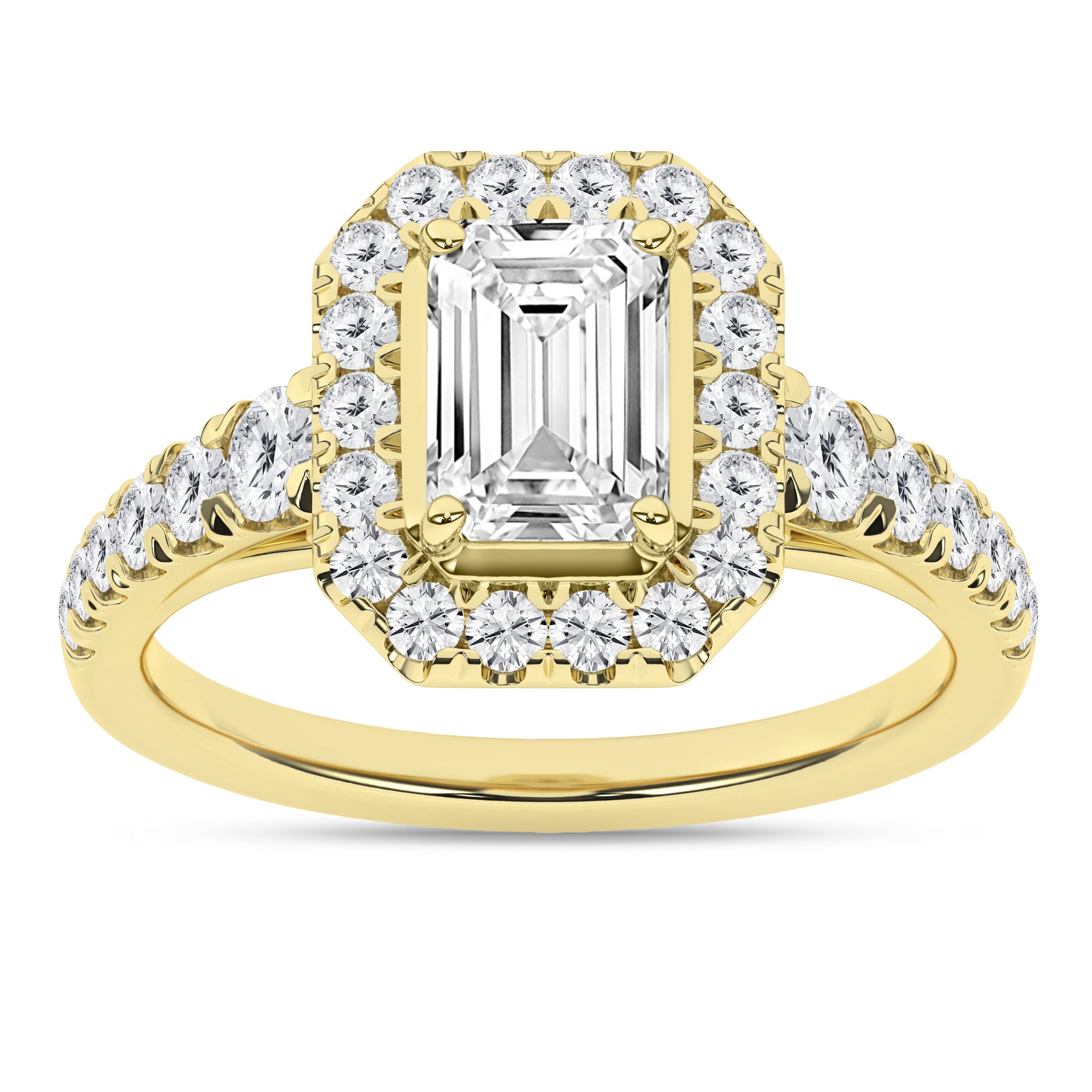 Elegant Halo Ring (Emerald)