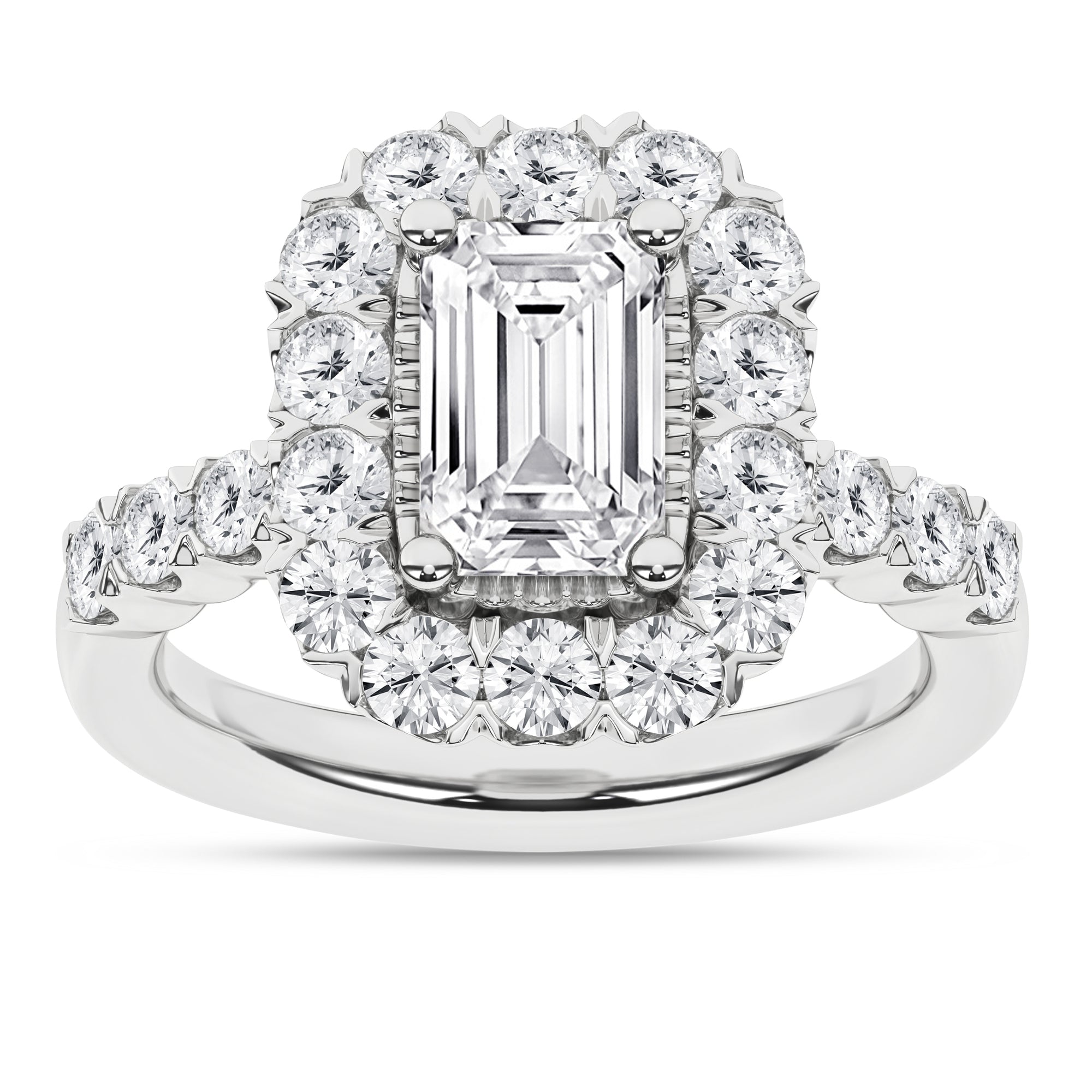 Elegant Halo Ring (Emerald)