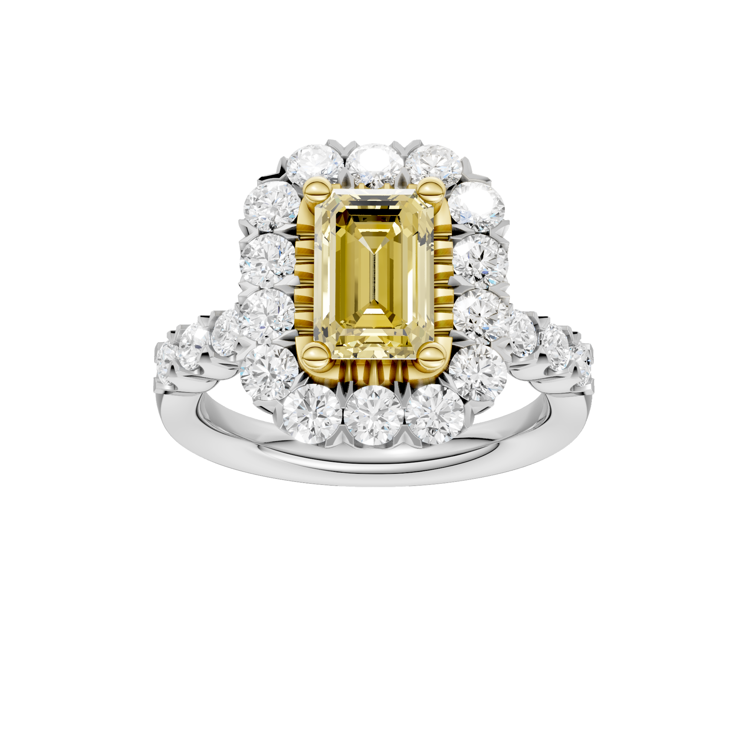 ELEGANT HALO RING (EMERALD)