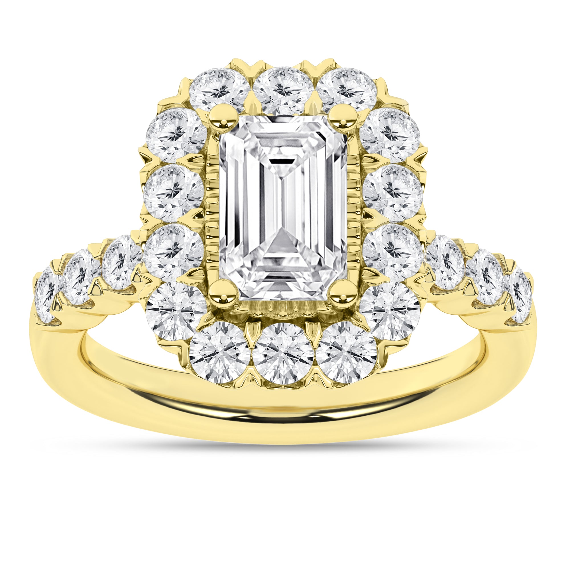 Elegant Halo Ring (Emerald)