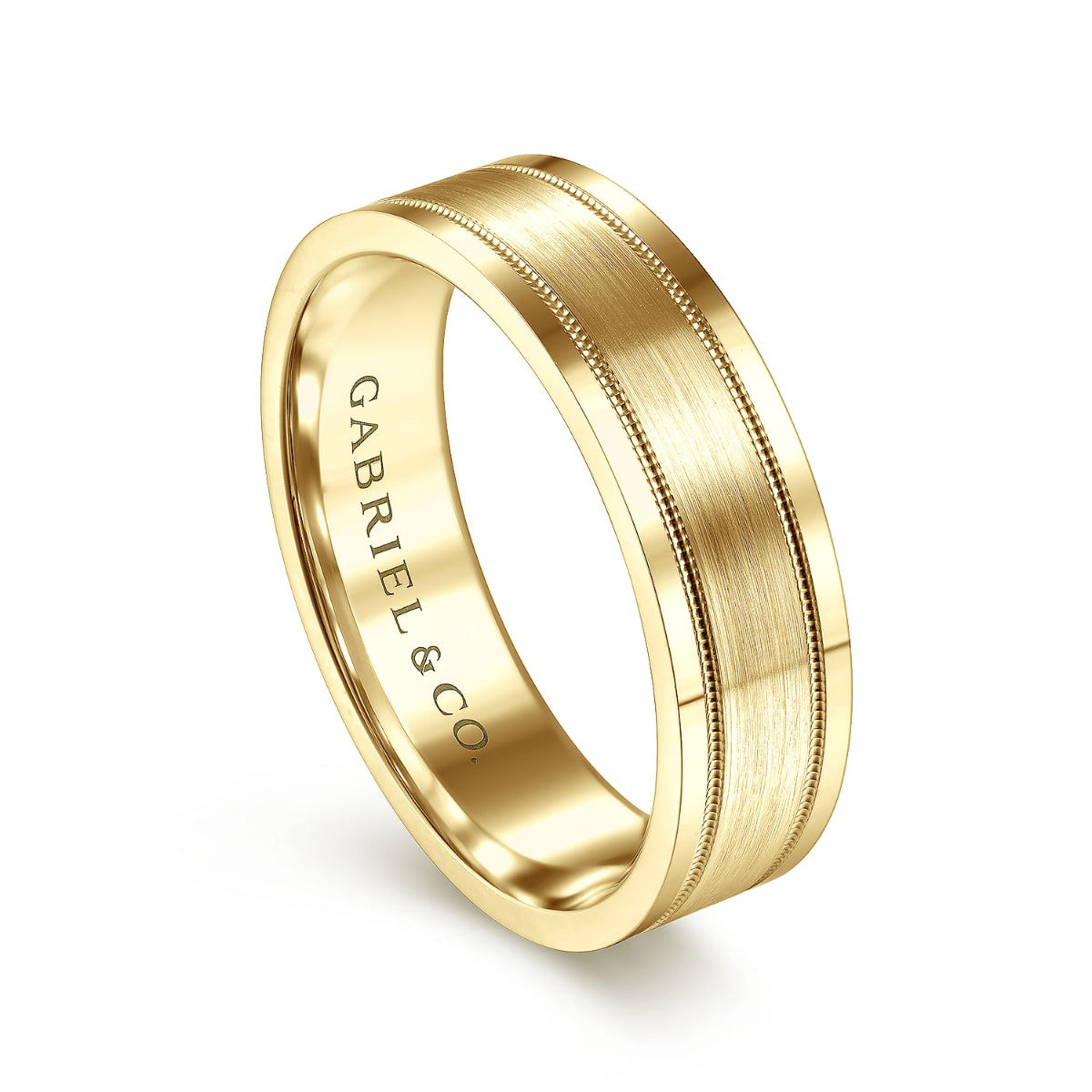 Noah - 14K Yellow Gold 6mm - Men's Wedding Band in Satin Finish