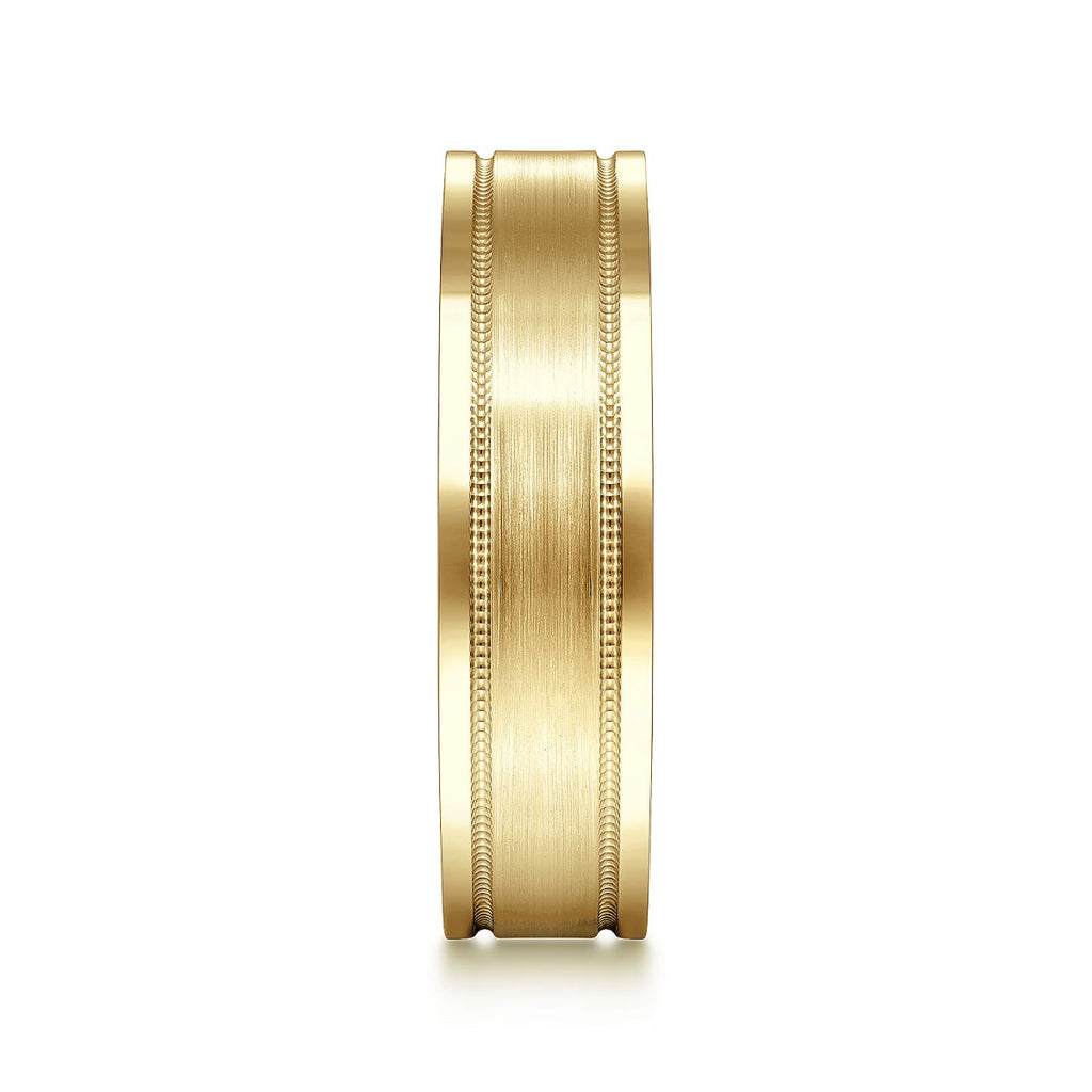 Noah - 14K Yellow Gold 6mm - Men's Wedding Band in Satin Finish