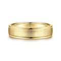 Elijah - 14K Yellow Gold 6mm - Men's Wedding Band in Sandblast Finish