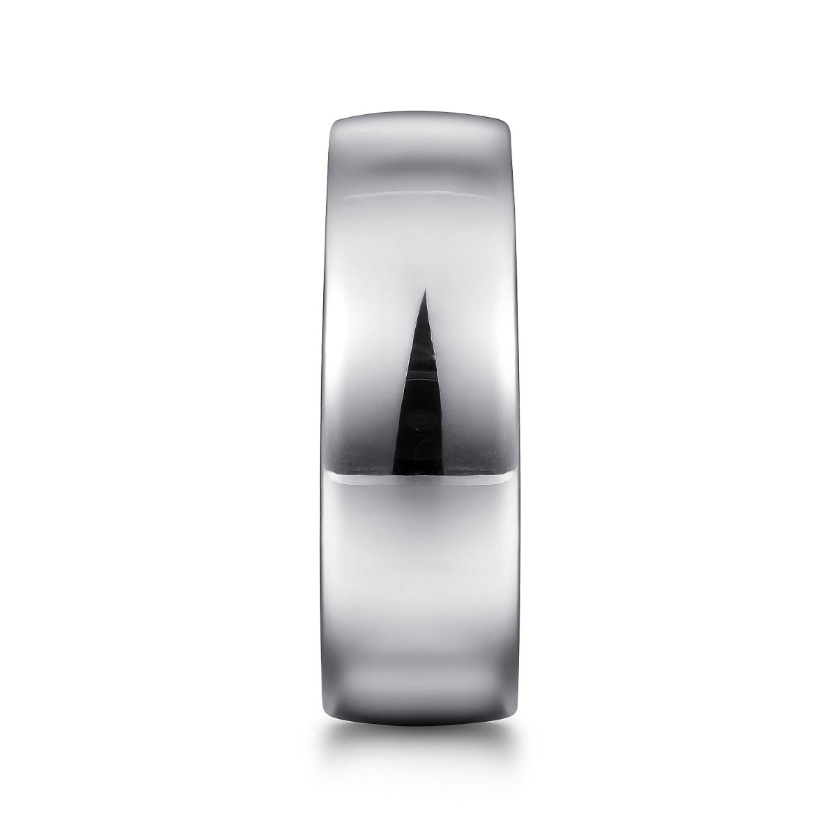 Kai - 14K White Gold 8mm - Men's Wedding Band in High Polished Finish