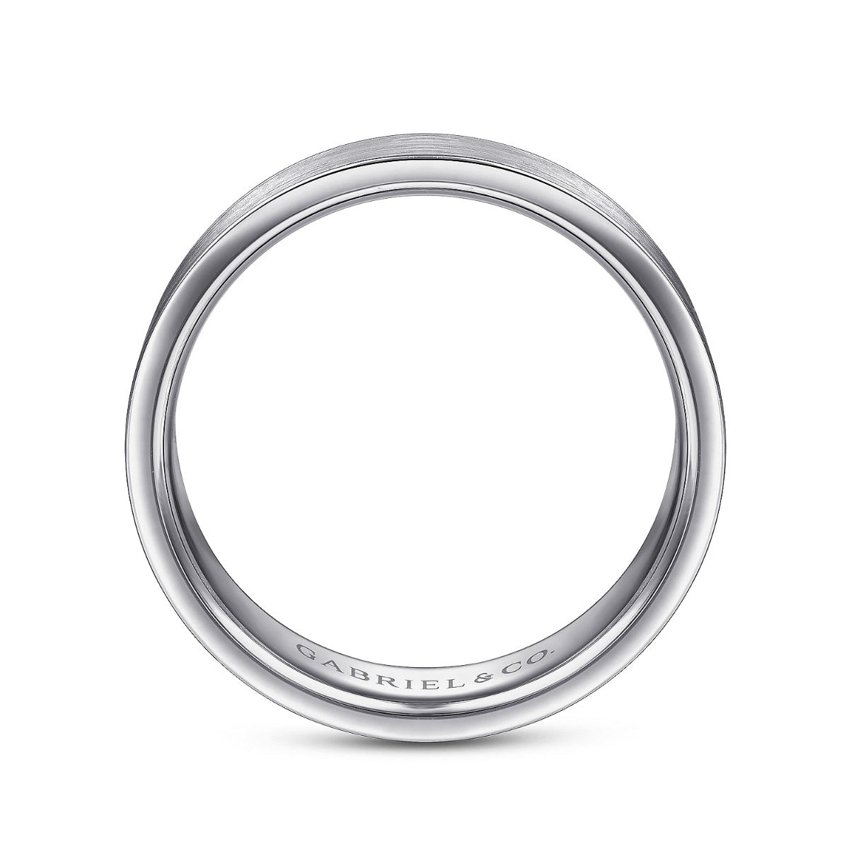 Steven - 14K White Gold 6mm - Flat Men's Wedding Band in Satin Finish