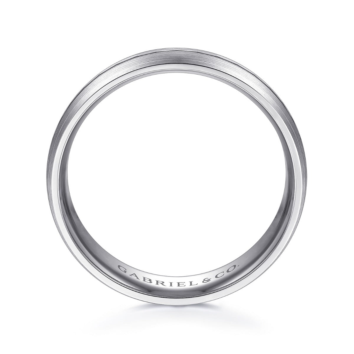 Owen - 14K White Gold 6mm - Men's Wedding Band in Satin Finish