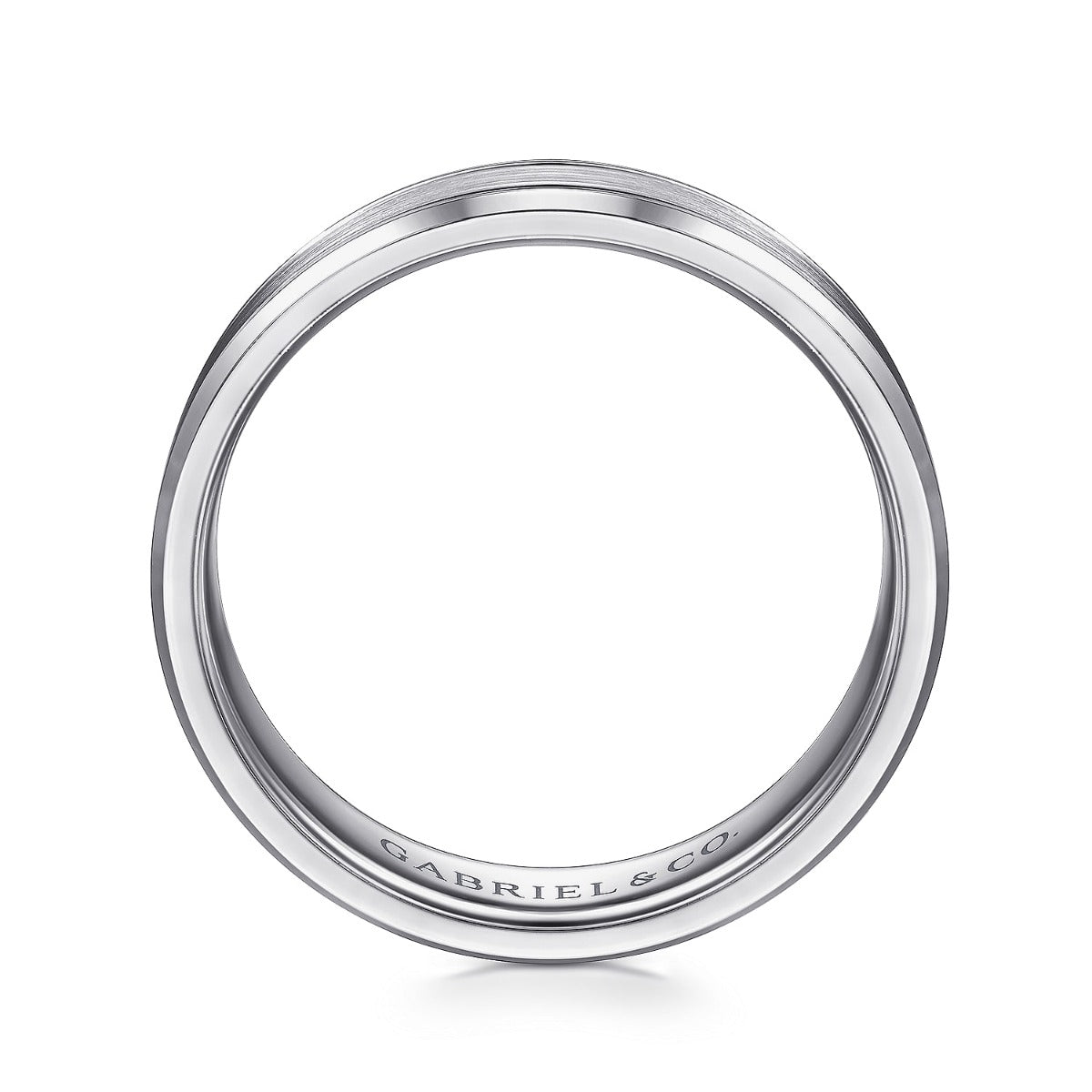 Charles - 14K White Gold 6mm - Men's Wedding Band in Satin Finish