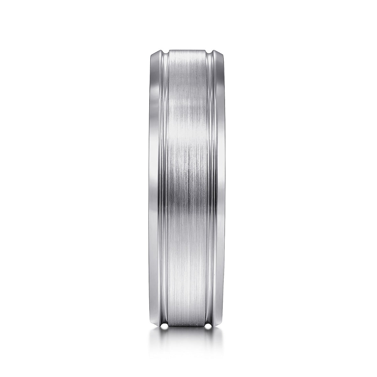 Charles - 14K White Gold 6mm - Men's Wedding Band in Satin Finish