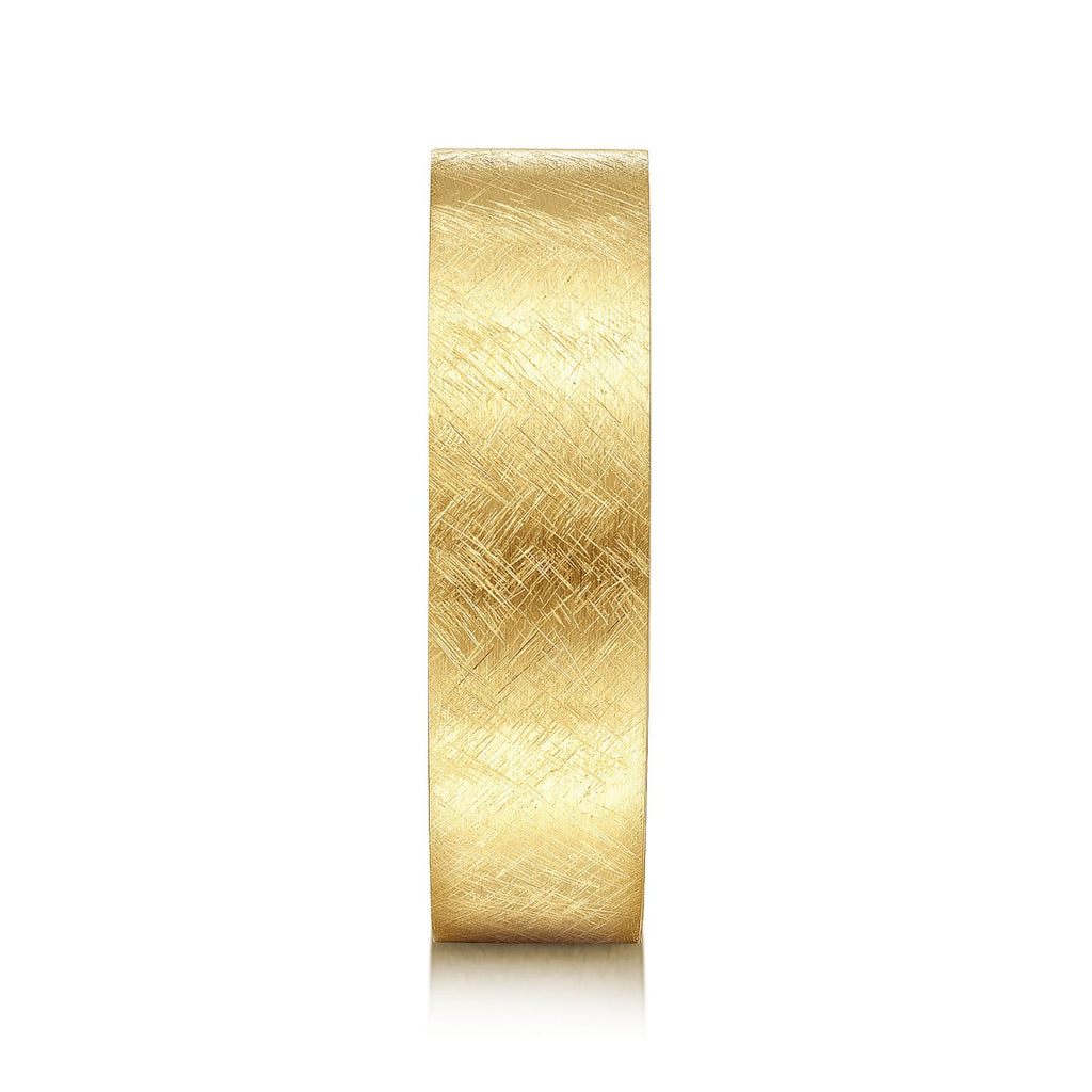 Ian - 14K Yellow Gold 6mm - Men's Wedding Band in Brushed Finish