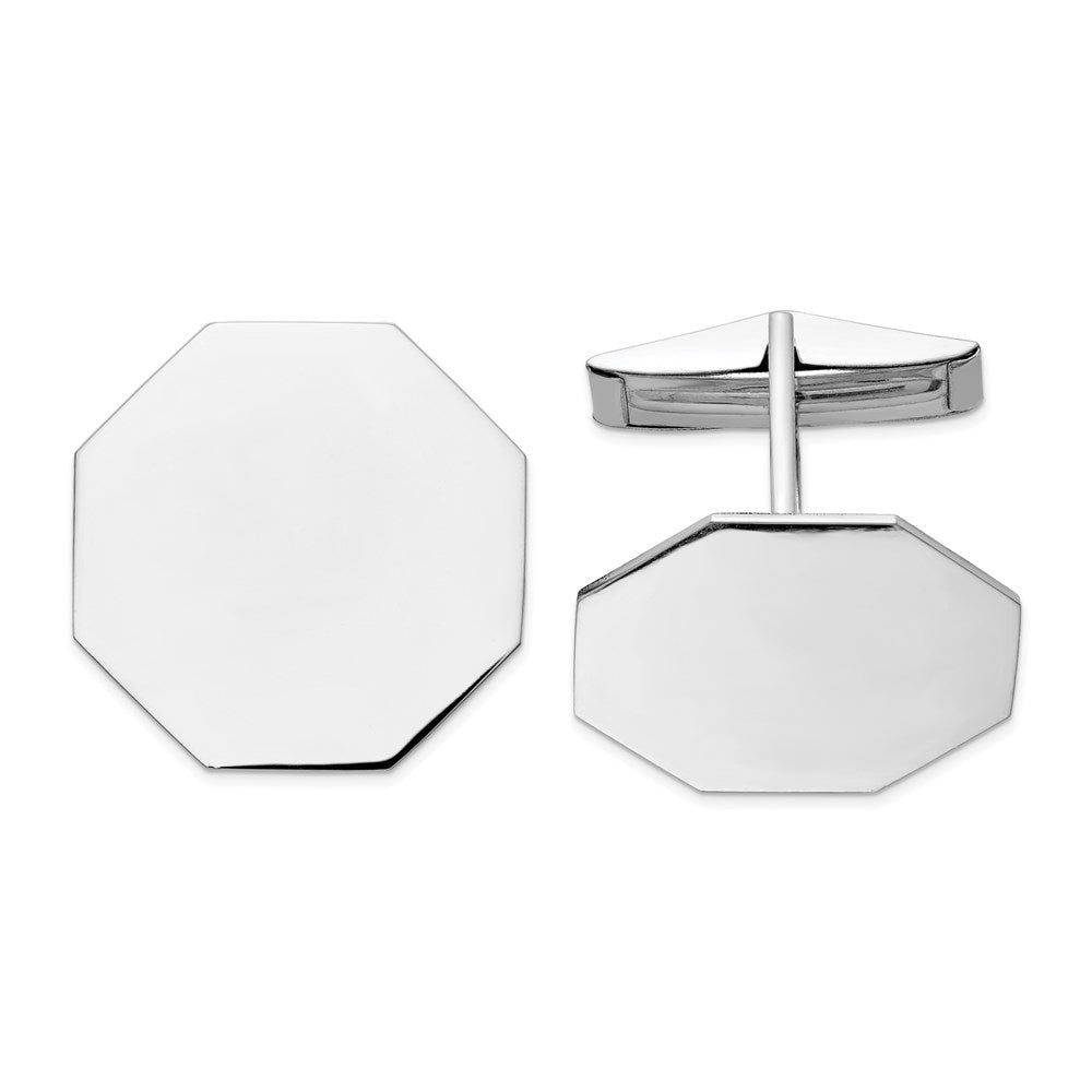 Caldera 14K WG Mens Octagonal Cuff Links